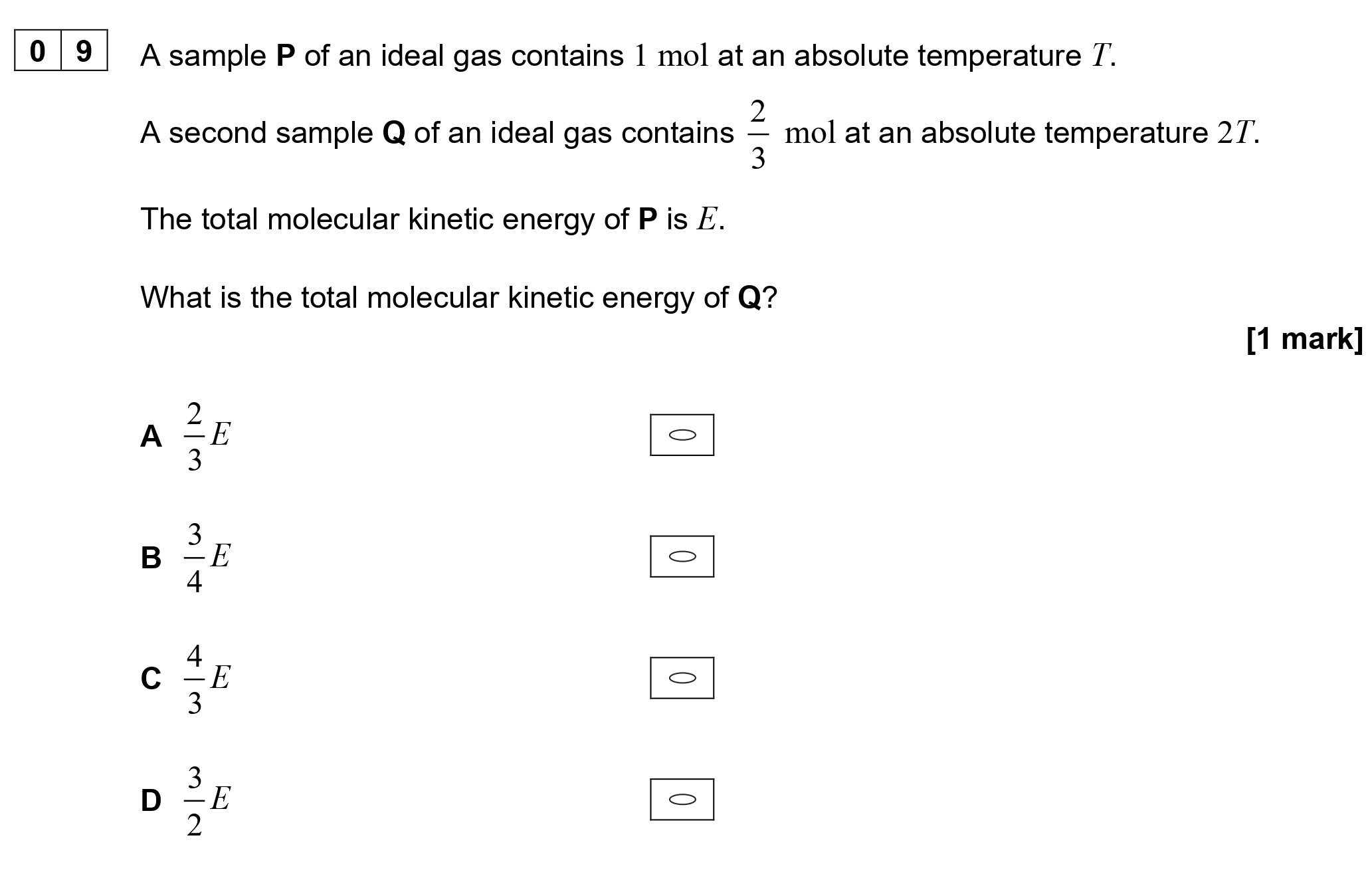 A-sample-P-of-an-ideal-gas-contains-1-mol-at-an-absolute-temperature-T-AQA-A-Level Physics-Question 9-2020-Paper 2.png
