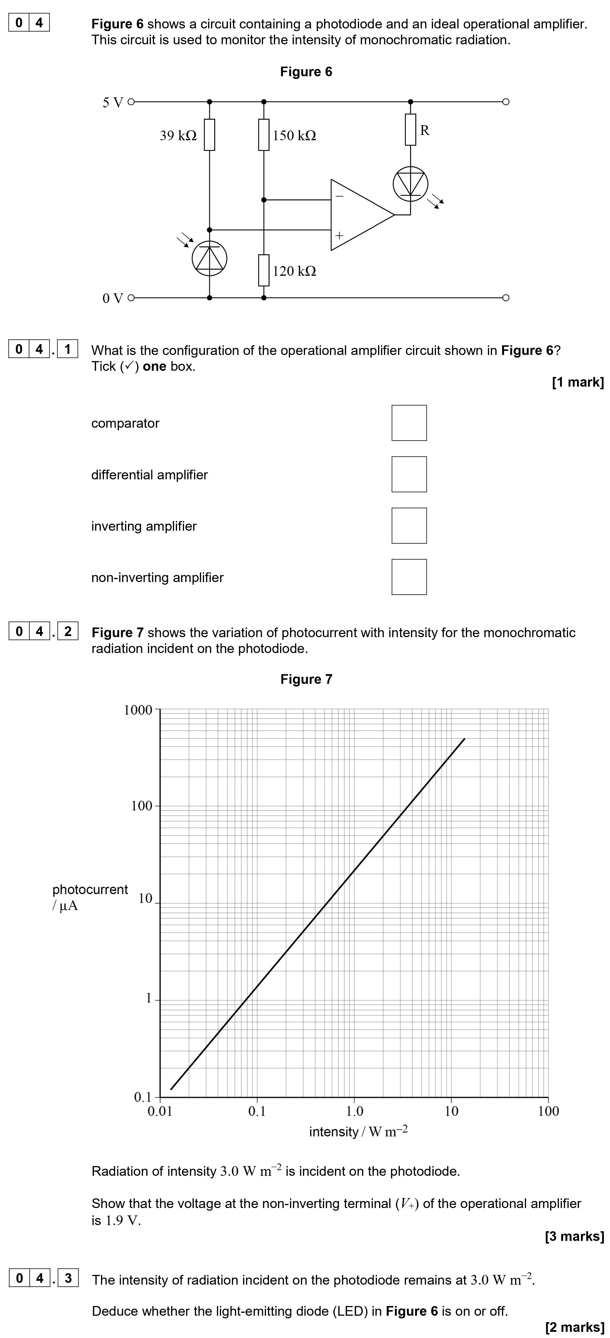 Figure-6-shows-a-circuit-containing-a-photodiode-and-an-ideal-operational-amplifier-AQA-A-Level Physics-Question 4-2020-Paper 8.png