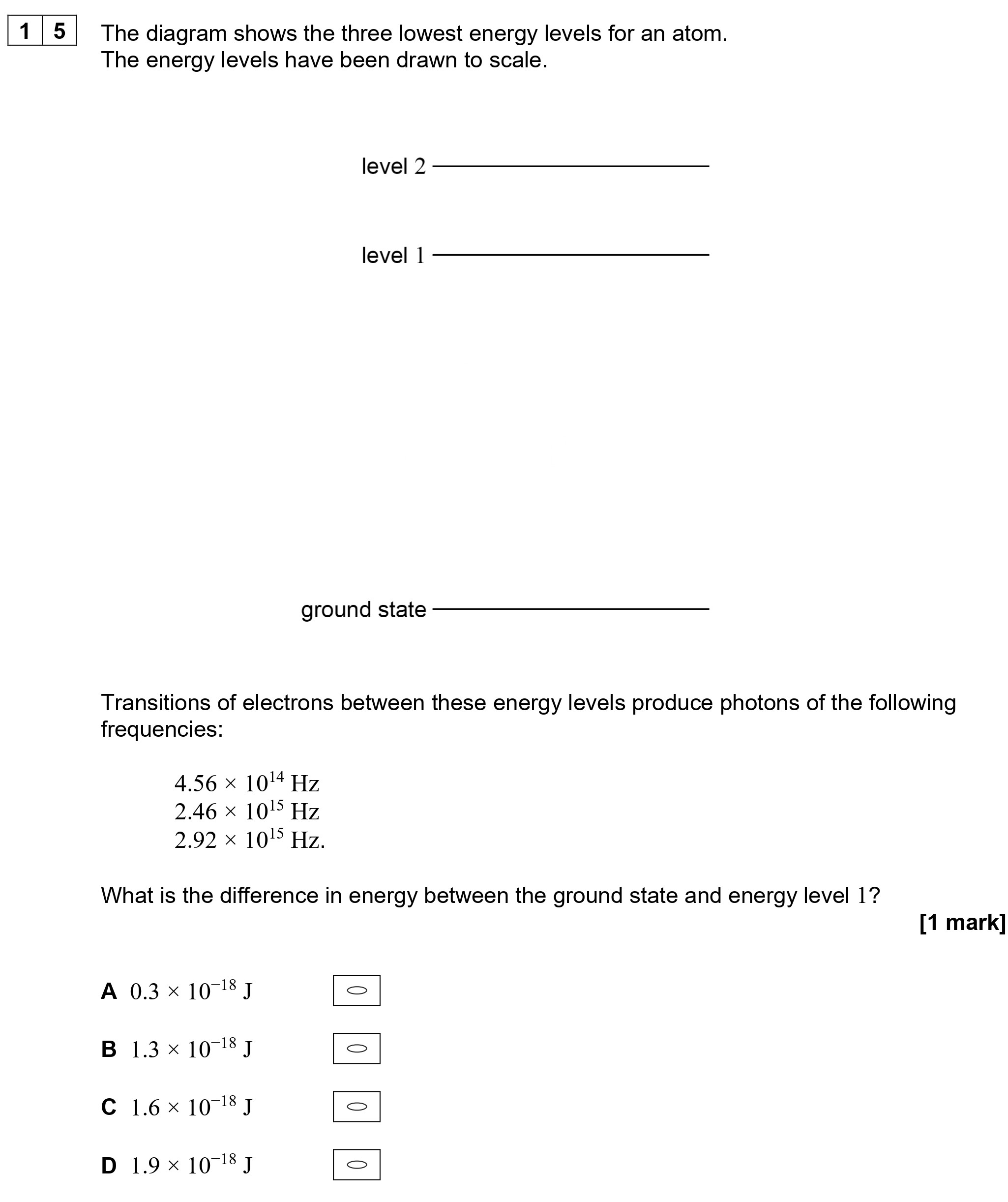 The-diagram-shows-the-three-lowest-energy-levels-for-an-atom-AQA-A-Level Physics-Question 15-2021-Paper 1.png