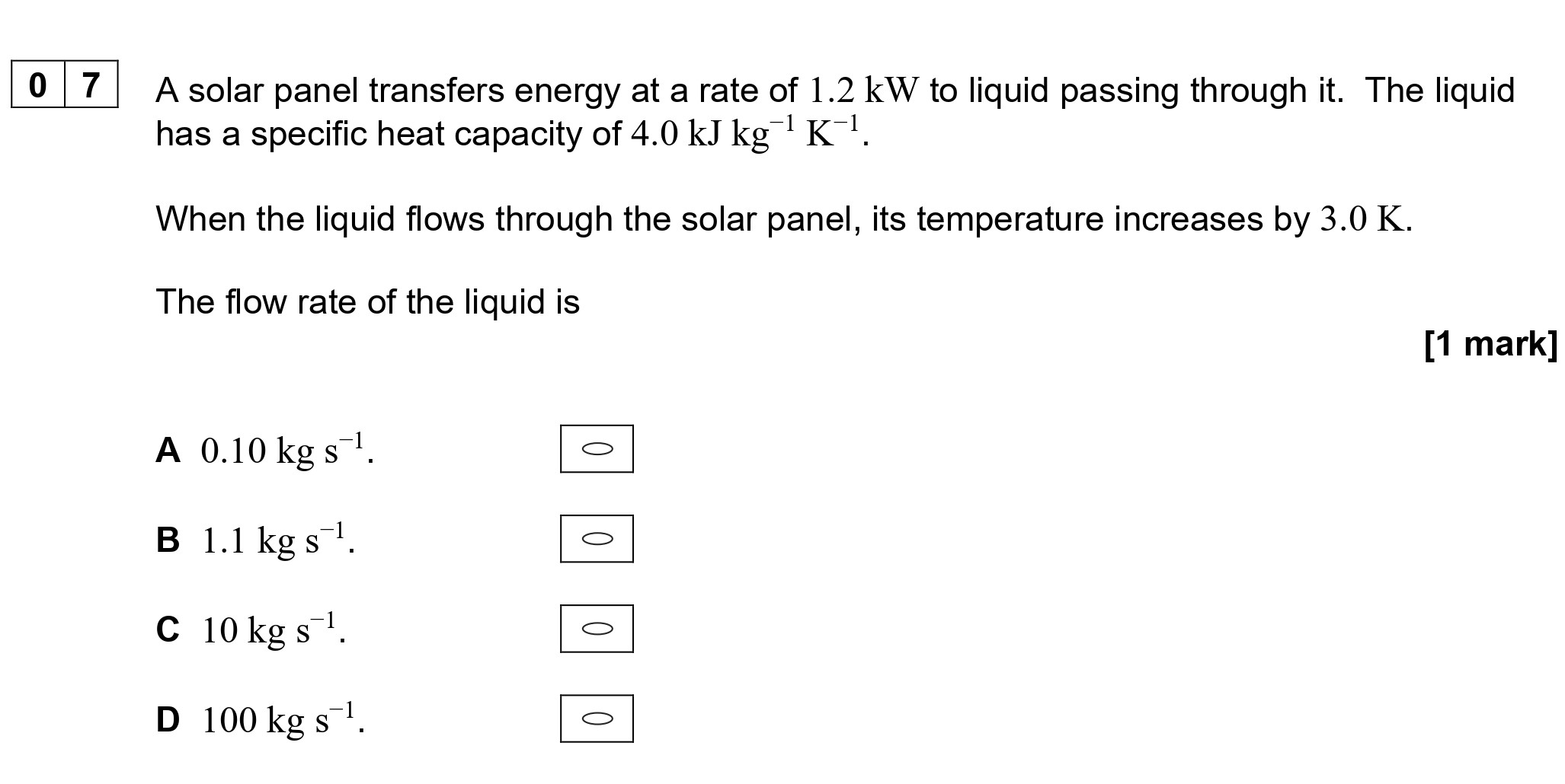A-solar-panel-transfers-energy-at-a-rate-of-1.2-kW-to-liquid-passing-through-it-AQA-A-Level Physics-Question 7-2021-Paper 2.png
