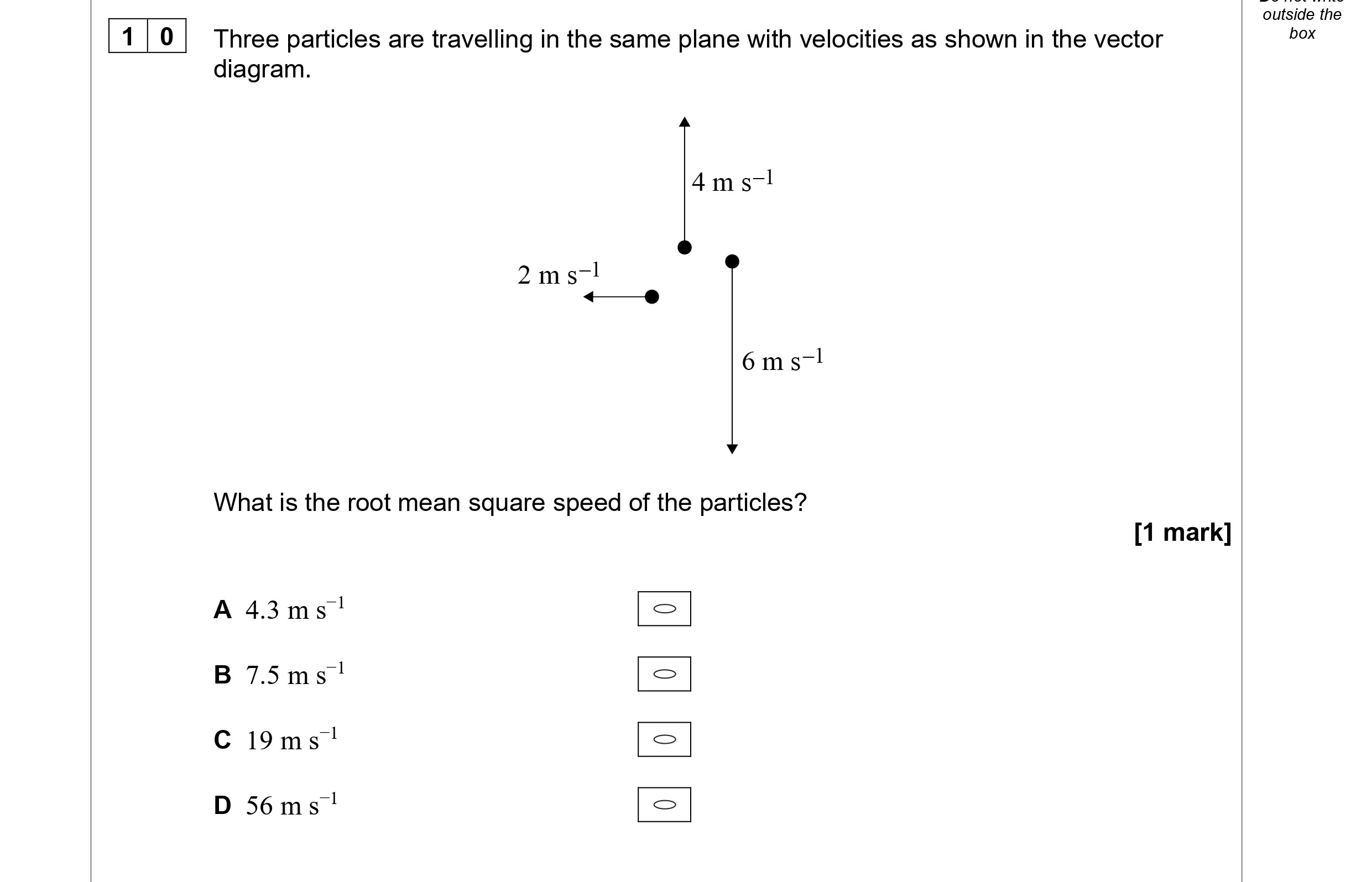 Three-particles-are-travelling-in-the-same-plane-with-velocities-as-shown-in-the-vector-diagram-AQA-A-Level Physics-Question 10-2021-Paper 2.png