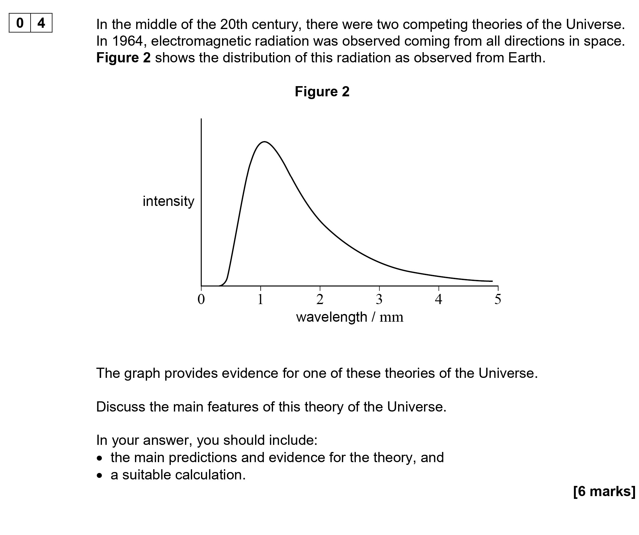 In-the-middle-of-the-20th-century,-there-were-two-competing-theories-of-the-Universe-AQA-A-Level Physics-Question 4-2022-Paper 4.png