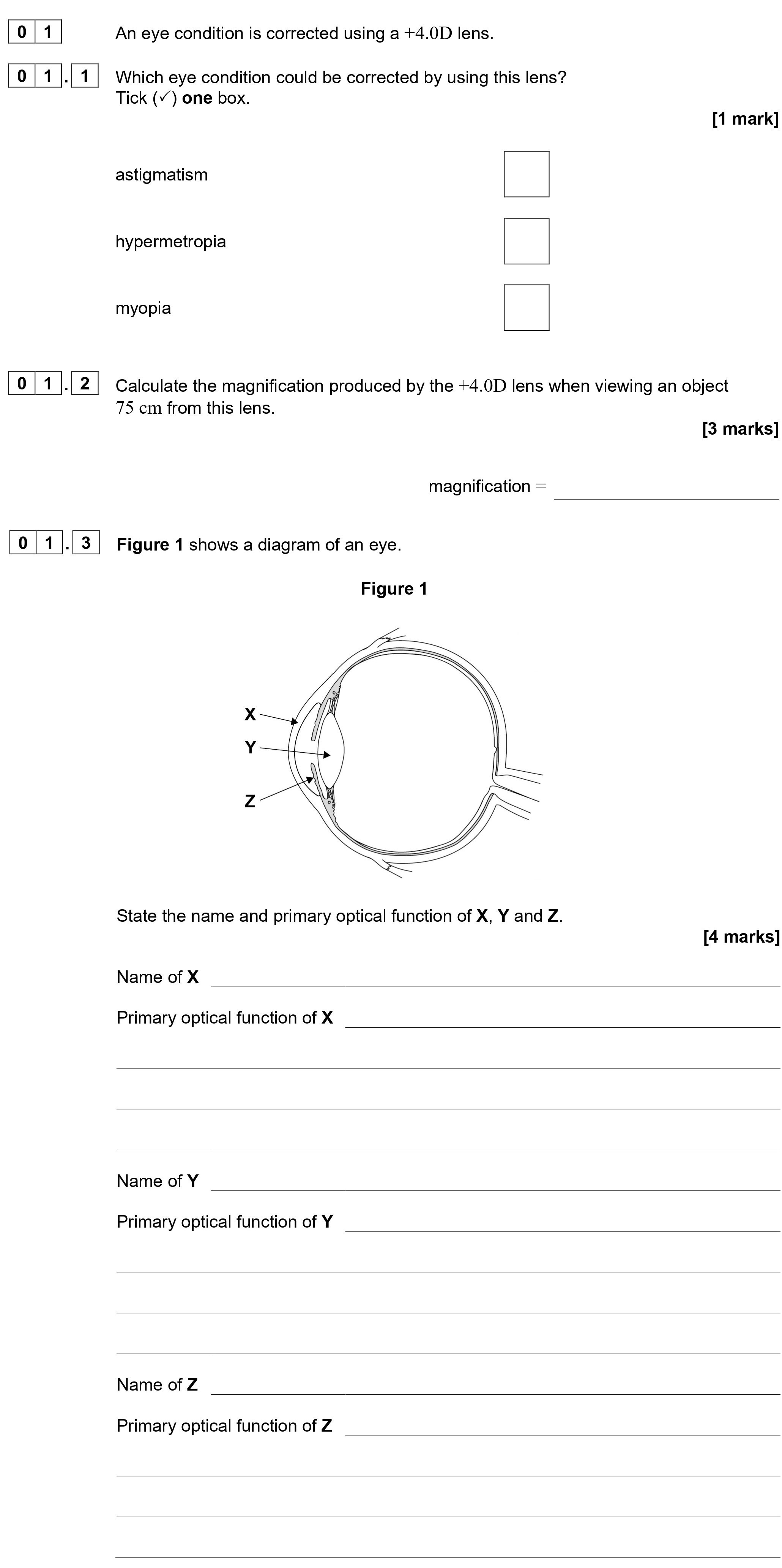 An-eye-condition-is-corrected-using-a-+4.0D-lens-AQA-A-Level Physics-Question 1-2022-Paper 5.png