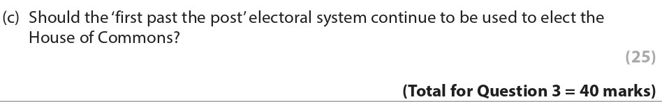 Should-the-‘first-past-the-post’-electoral-system-continue-to-be-used-to-elect-the-House-of-Commons?--Edexcel-A-Level Politics-Question 3-2017-Paper 1.png