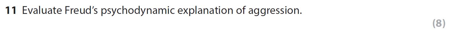 Evaluate-Freud’s-psychodynamic-explanation-of-aggression.--AQA-A-Level Psychology-Question 11-2020-Paper 1.png