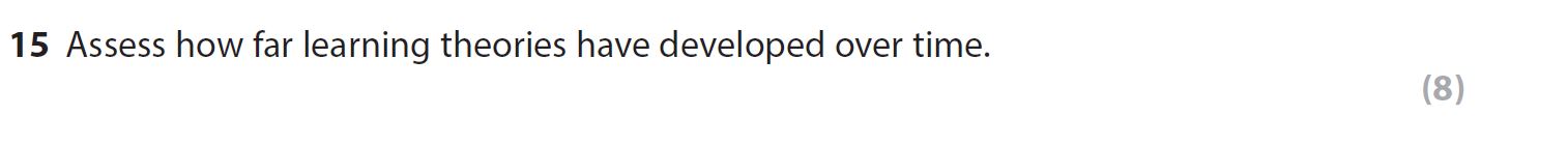 Assess-how-far-learning-theories-have-developed-over-time.--AQA-A-Level Psychology-Question 15-2020-Paper 1.png