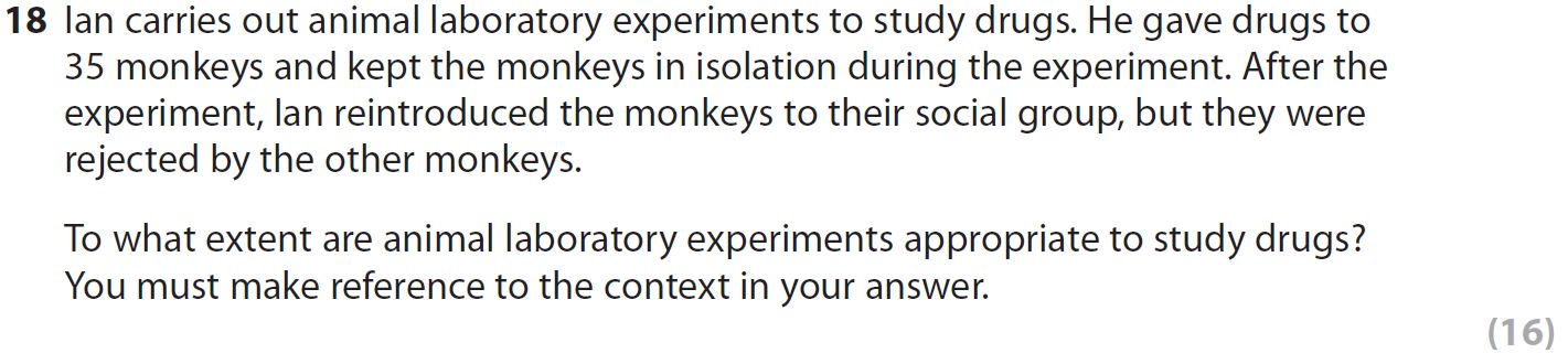 Ian-carries-out-animal-laboratory-experiments-to-study-drugs-AQA-A-Level Psychology-Question 18-2018-Paper 2.png