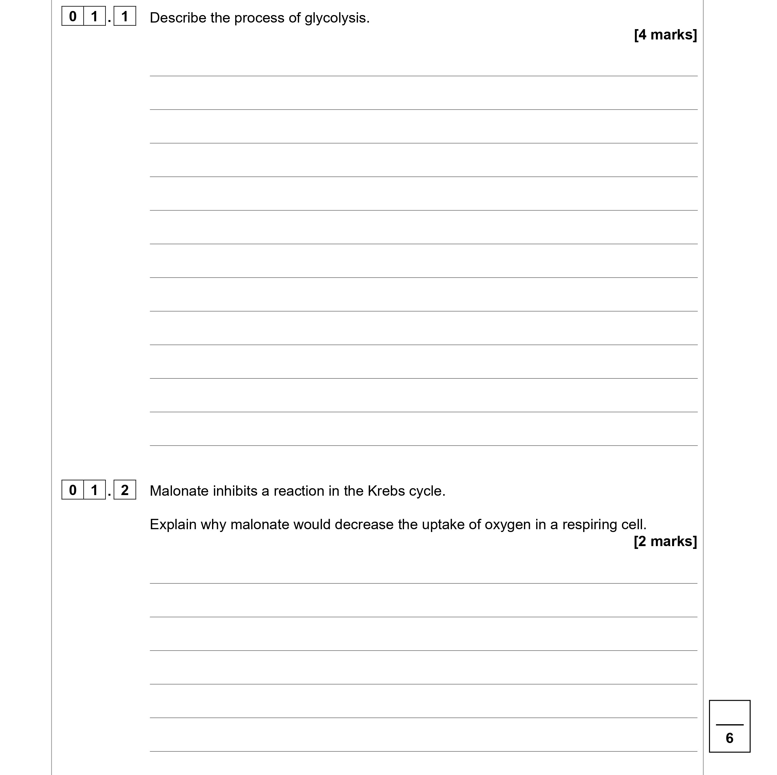 Describe-the-process-of-glycolysis-AQA-A-Level Biology-Question 1-2021-Paper 2.png