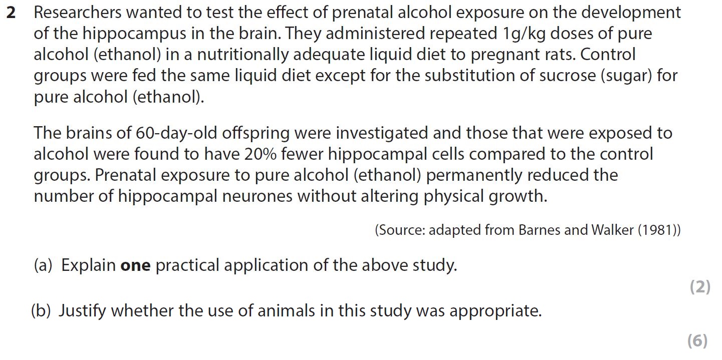 Researchers-wanted-to-test-the-effect-of-prenatal-alcohol-exposure-on-the-development-of-the-hippocampus-in-the-brain-AQA-A-Level Psychology-Question 2-2017-Paper 3.png