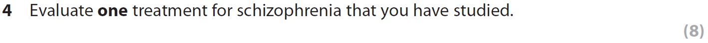 Evaluate-one-treatment-for-schizophrenia-that-you-have-studied.-AQA-A-Level Psychology-Question 4-2018-Paper 2.png