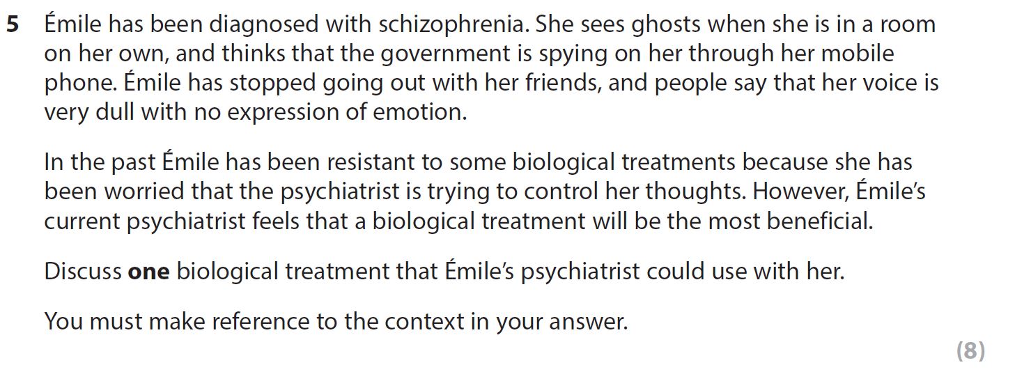 Émile-has-been-diagnosed-with-schizophrenia-AQA-A-Level Psychology-Question 5-2021-Paper 2.png