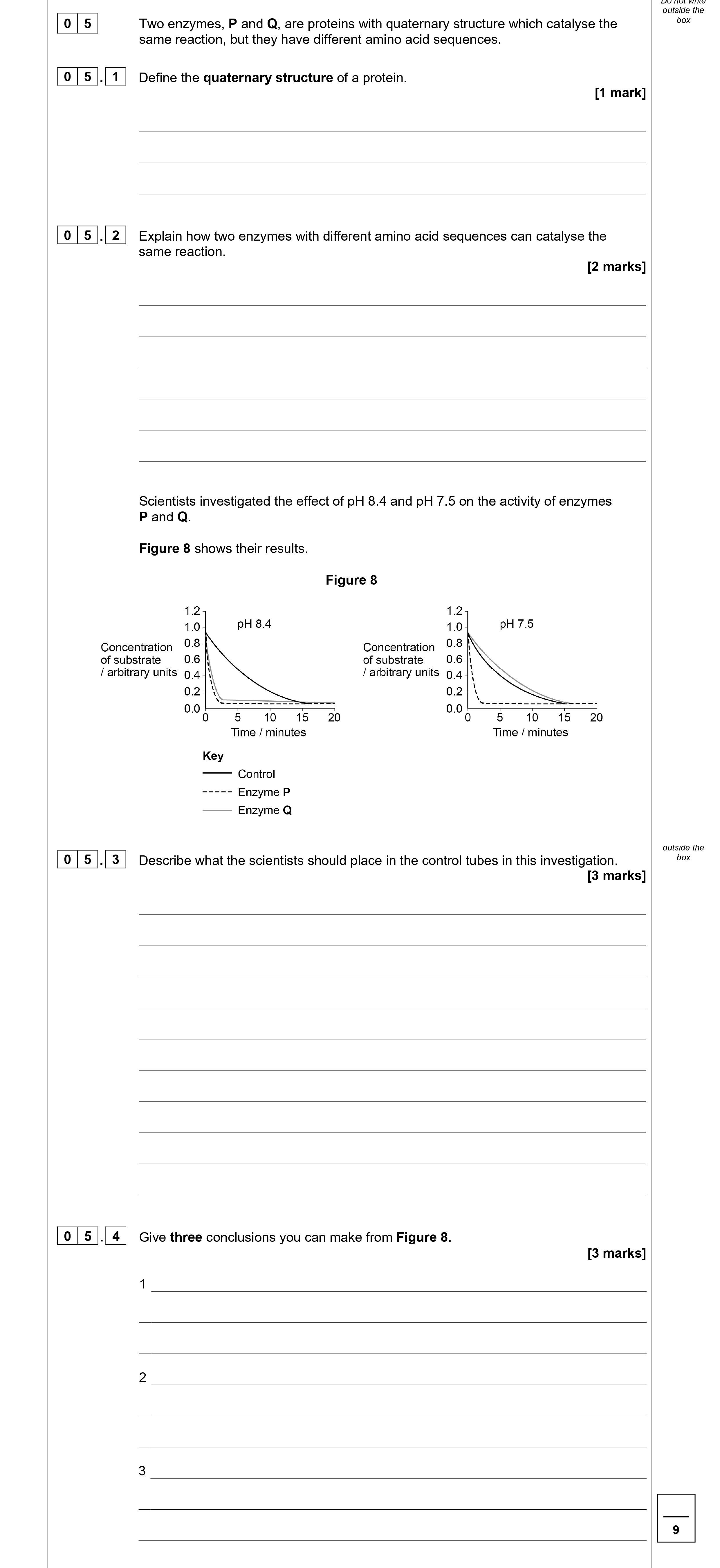 Two-enzymes,-P-and-Q,-are-proteins-with-quaternary-structure-which-catalyse-the-same-reaction,-but-they-have-different-amino-acid-sequences-AQA-A-Level Biology-Question 5-2022-Paper 1.png