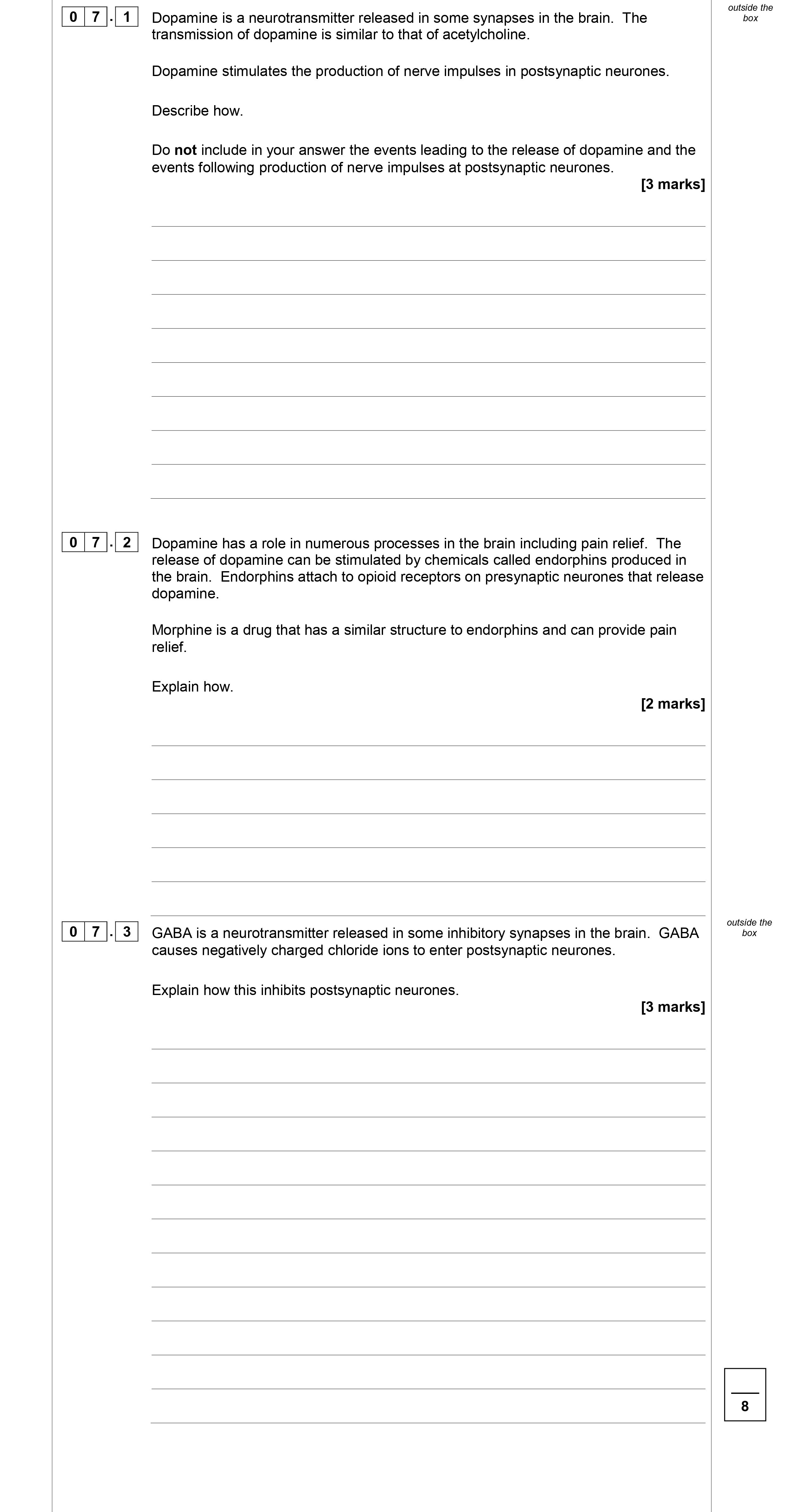 Dopamine-is-a-neurotransmitter-released-in-some-synapses-in-the-brain-AQA-A-Level Biology-Question 7-2018-Paper 2.png