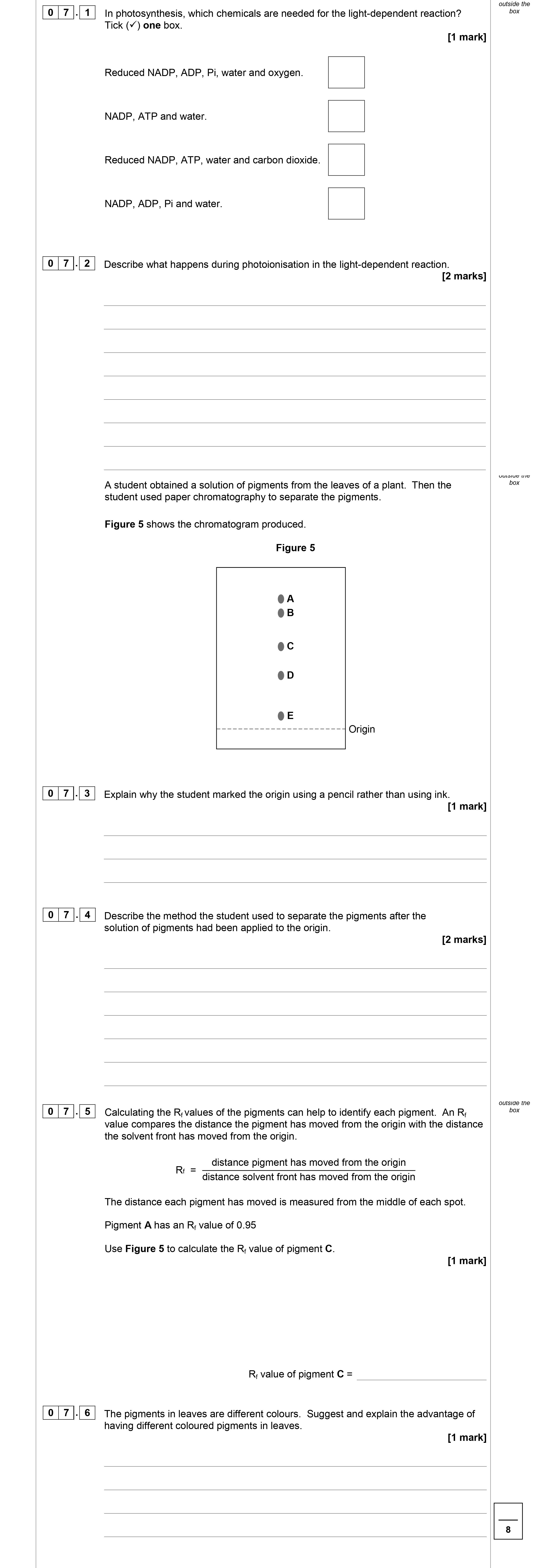 In-photosynthesis,-which-chemicals-are-needed-for-the-light-dependent-reaction?-Tick-(✓)-one-box-AQA-A-Level Biology-Question 7-2019-Paper 2.png