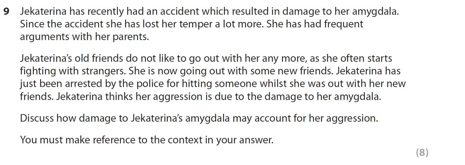 Jeketarina-has-recently-had-an-accident-which-resulted-in-damage-to-her-amygdala-AQA-A-Level Psychology-Question 9-2022-Paper 2.png