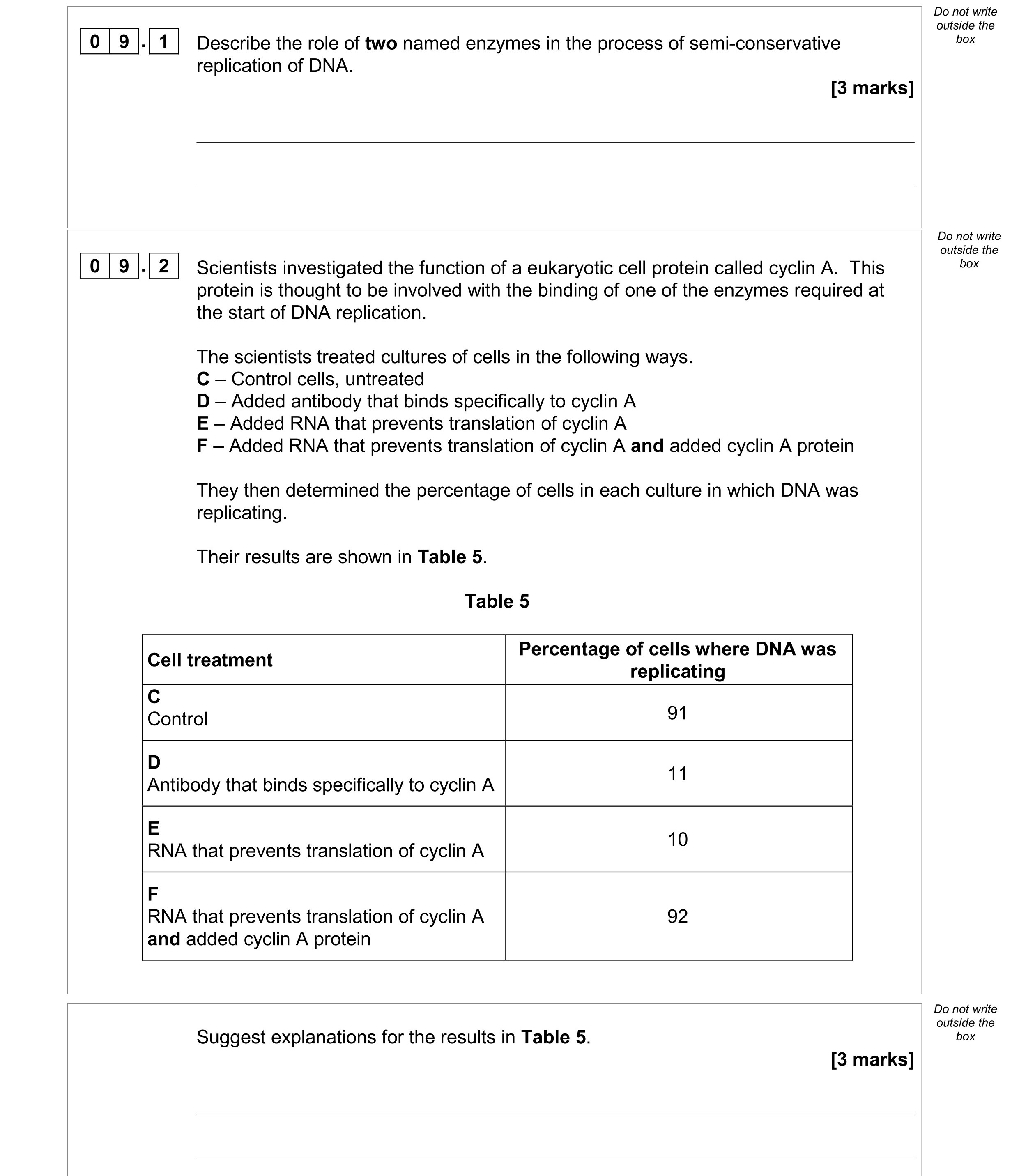 Describe-the-role-of-two-named-enzymes-in-the-process-of-semi-conservative-replication-of-DNA.---AQA-A-Level Biology-Question 9-2018-Paper 1.png