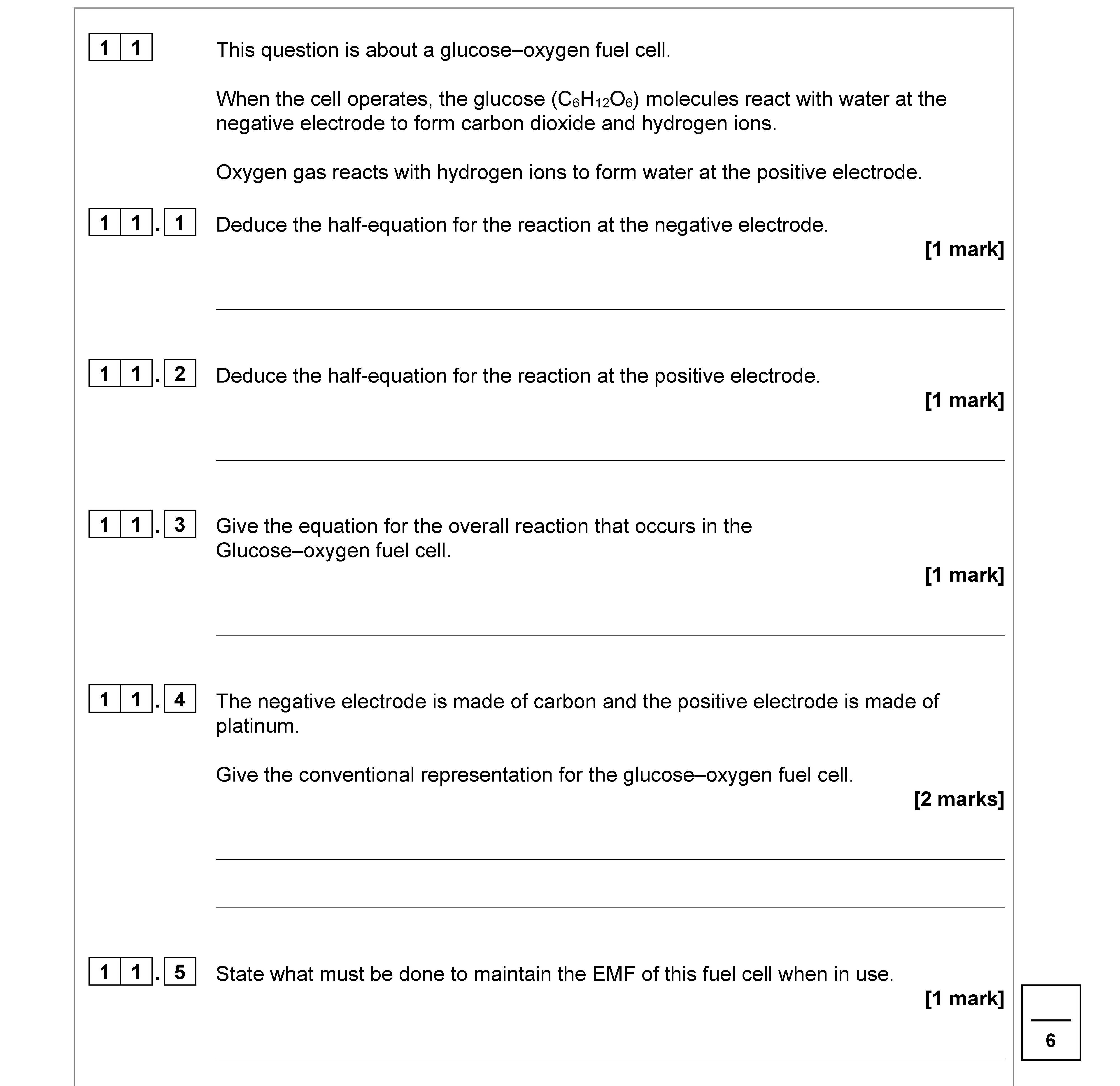 This-question-is-about-a-glucose–oxygen-fuel-cell-AQA-A-Level Chemistry-Question 11-2020-Paper 1.png