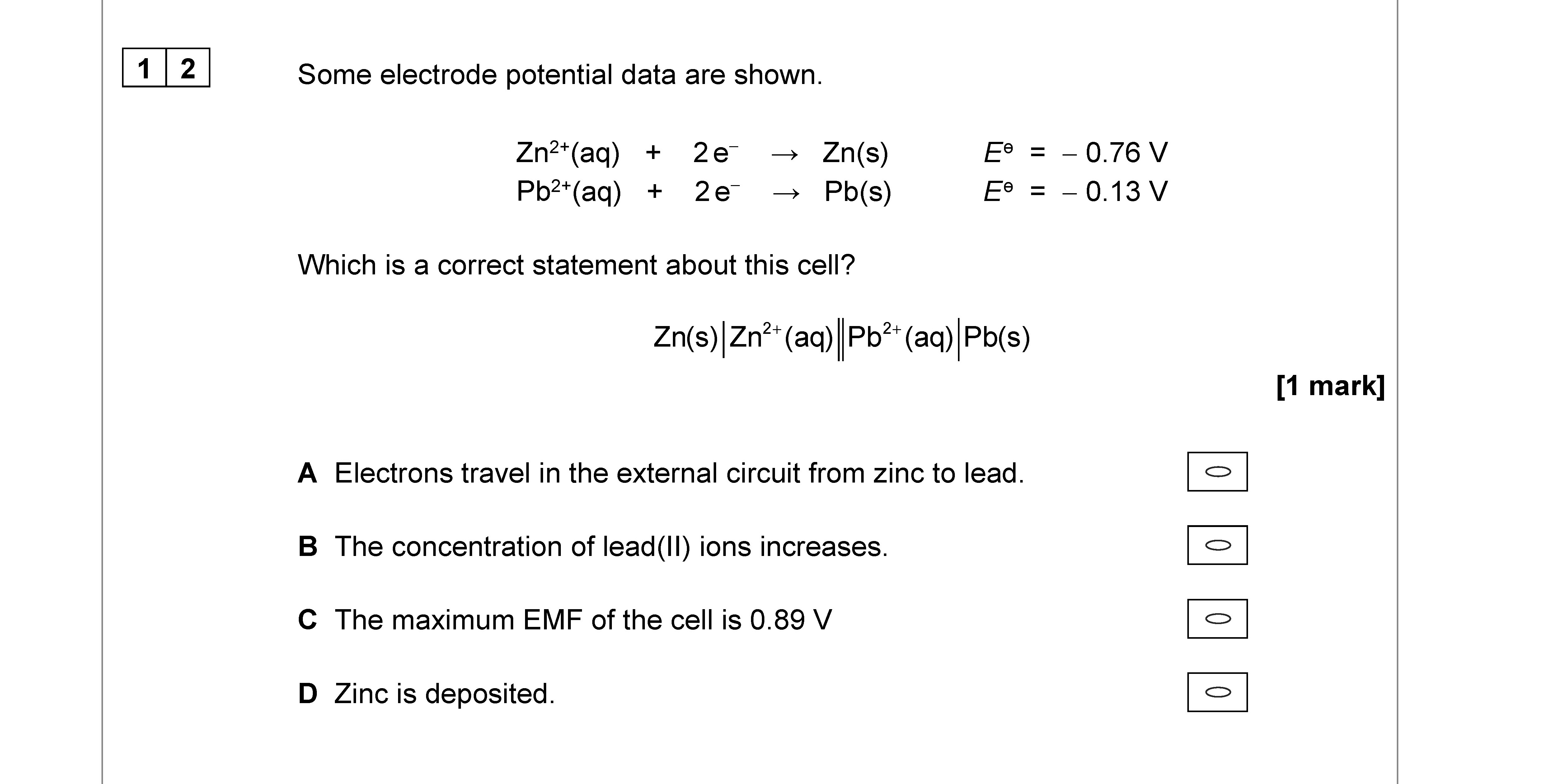 Some-electrode-potential-data-are-shown-AQA-A-Level Chemistry-Question 12-2022-Paper 3.png