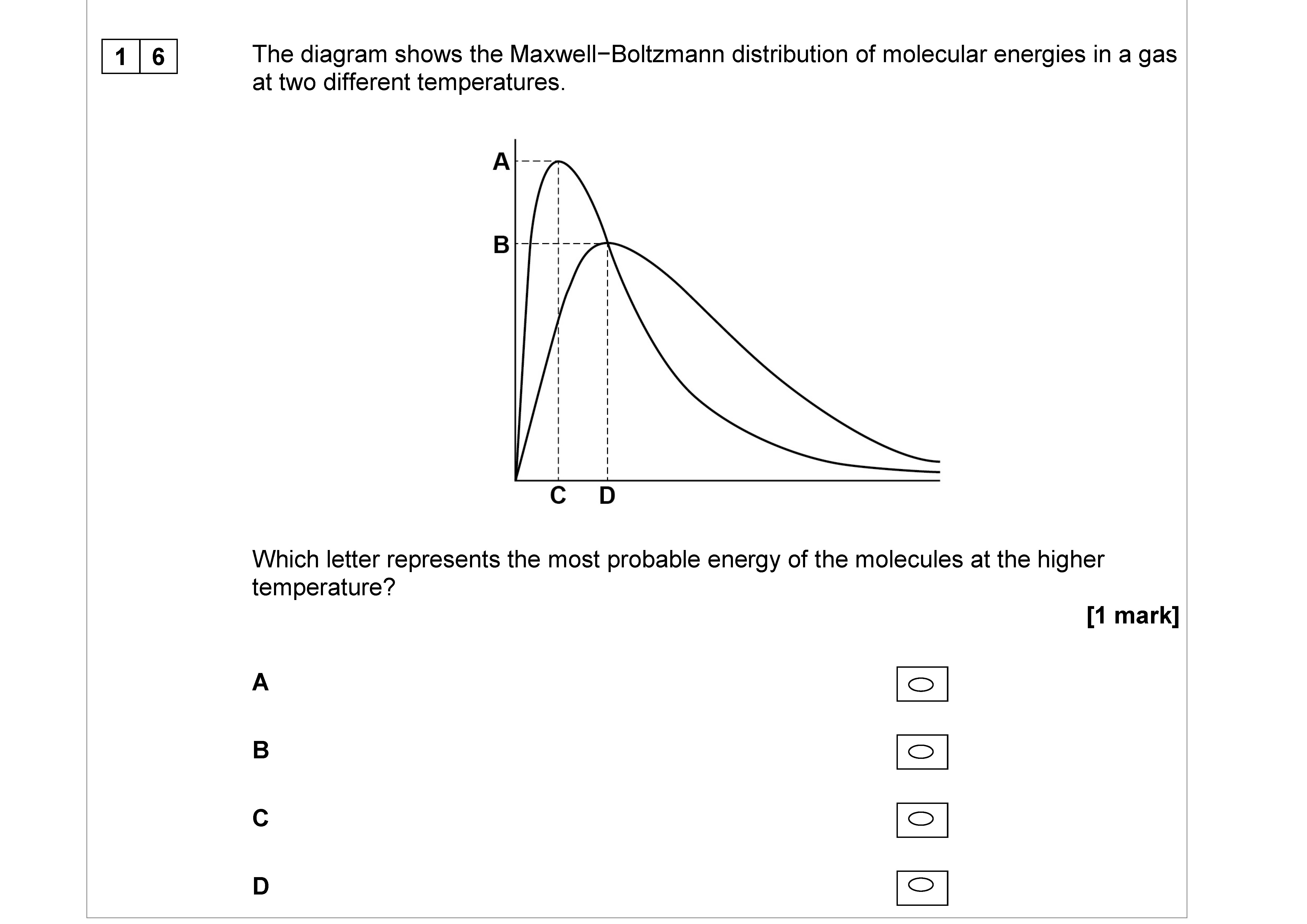 The-diagram-shows-the-Maxwell-Boltzmann-distribution-of-molecular-energies-in-a-gas-at-two-different-temperatures-AQA-A-Level Chemistry-Question 16-2017-Paper 3.png