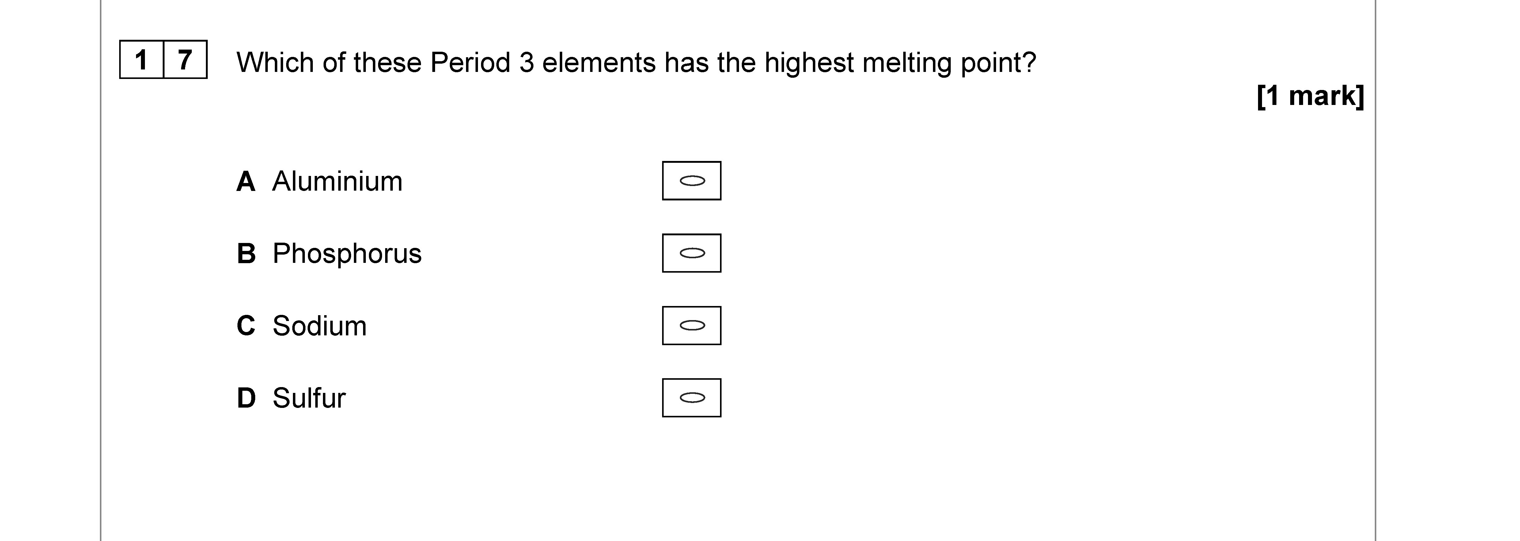 Which-of-these-Period-3-elements-has-the-highest-melting-point?--A-AQA-A-Level Chemistry-Question 17-2018-Paper 3.png