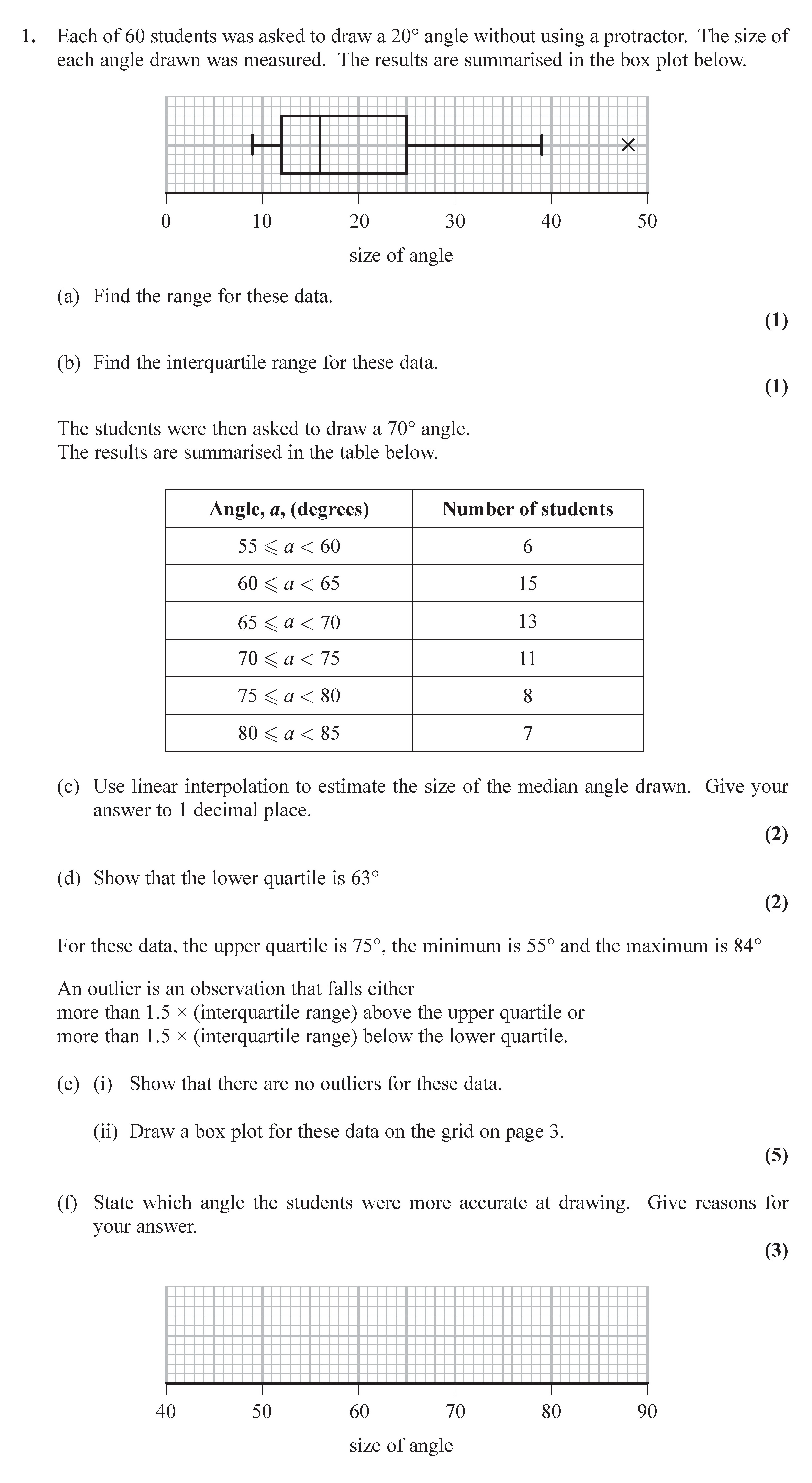 Each-of-60-students-was-asked-to-draw-a-20°-angle-without-using-a-protractor-Edexcel-A-Level Maths Statistics-Question 1-2015-Paper 1.png