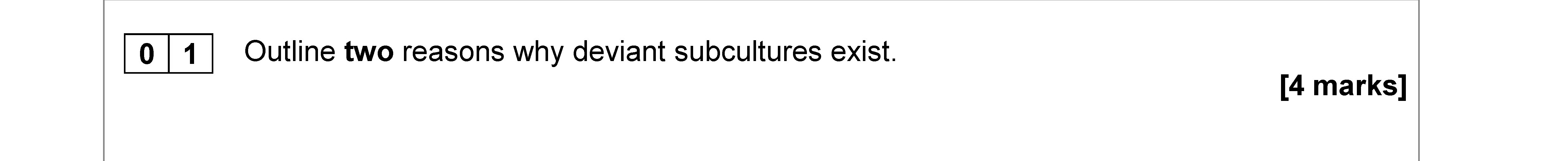 Outline-two-reasons-why-deviant-subcultures-exist.---AQA-A-Level Sociology-Question 1-2019-Paper 3.png