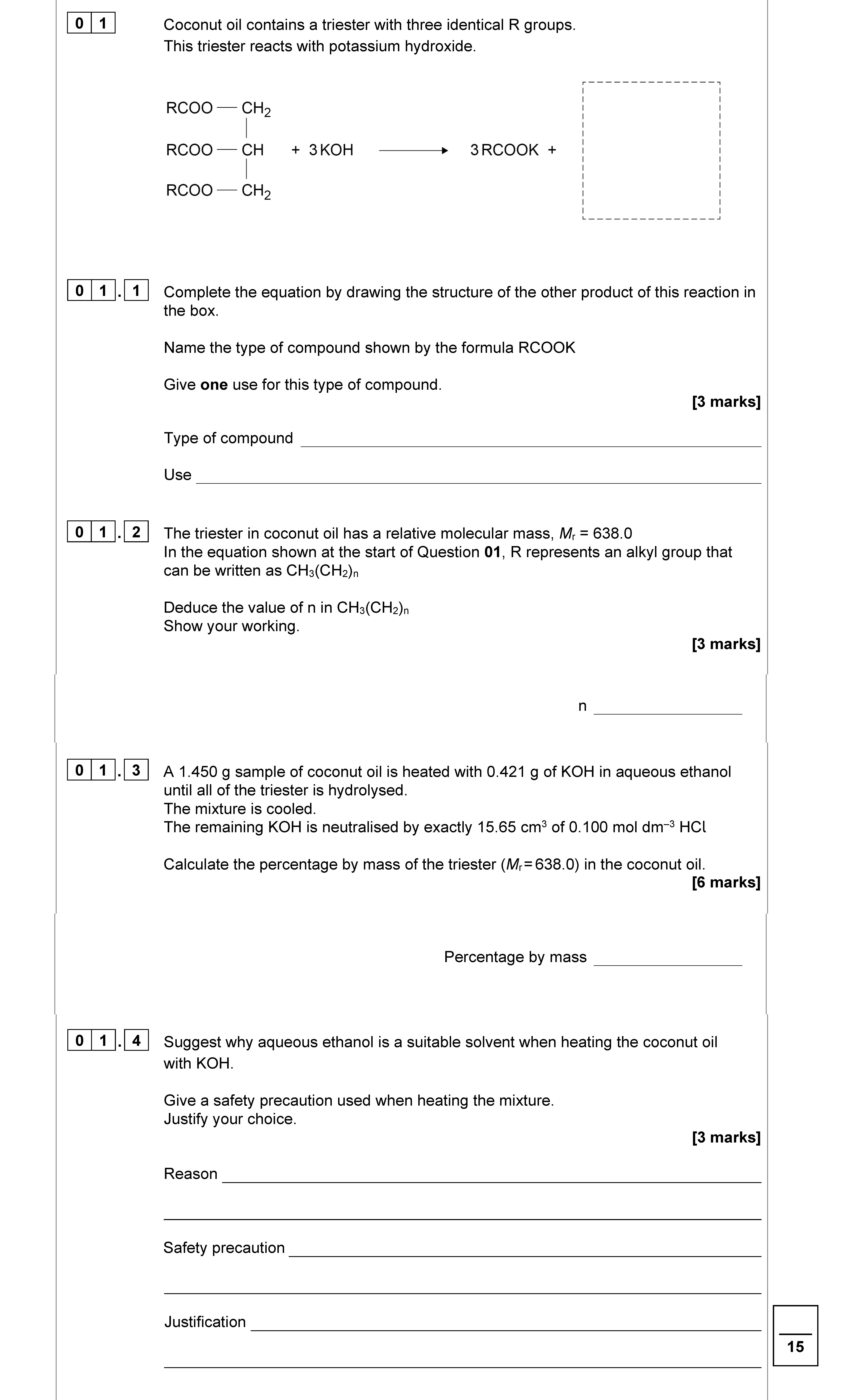 Coconut-oil-contains-a-triester-with-three-identical-R-groups-AQA-A-Level Chemistry-Question 1-2021-Paper 2.png