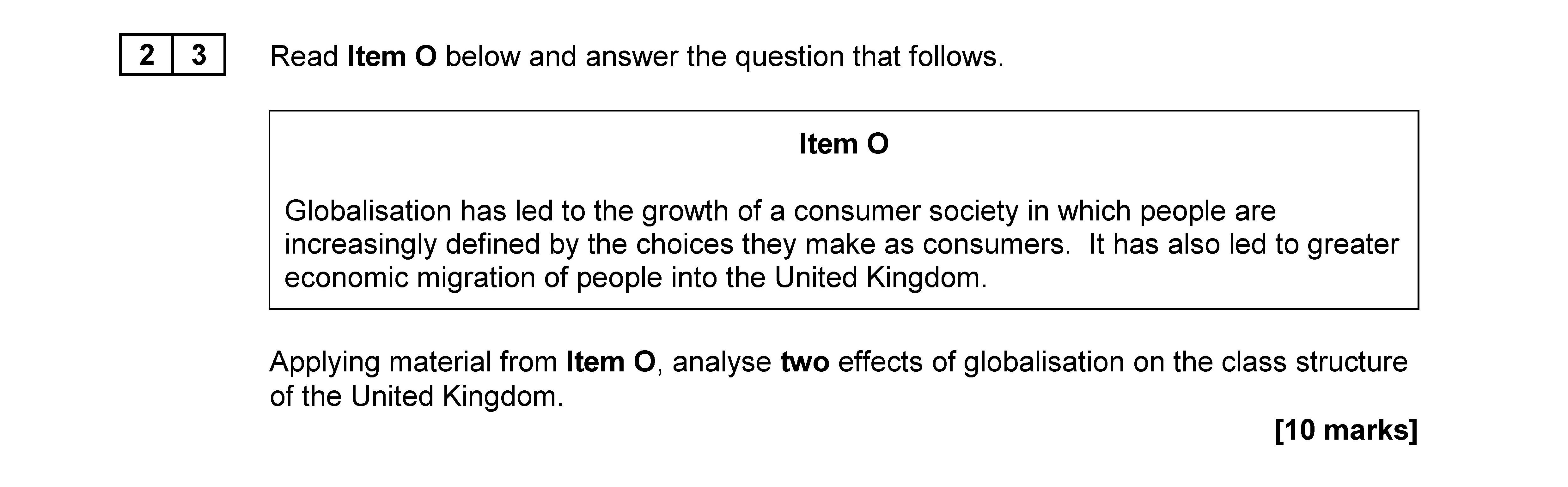 Read-Item-O-below-and-answer-the-question-that-follows-AQA-A-Level Sociology-Question 23-2017-Paper 2.png