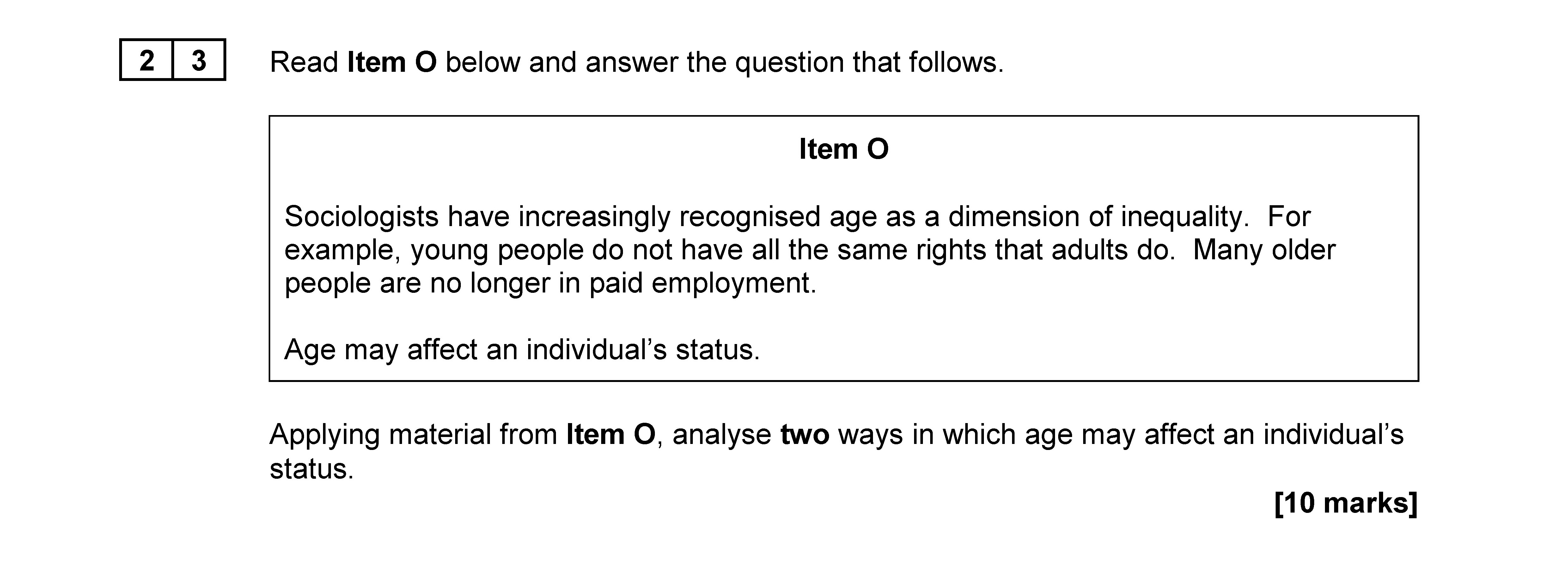 Read-Item-O-below-and-answer-the-question-that-follows-AQA-A-Level Sociology-Question 23-2020-Paper 2.png