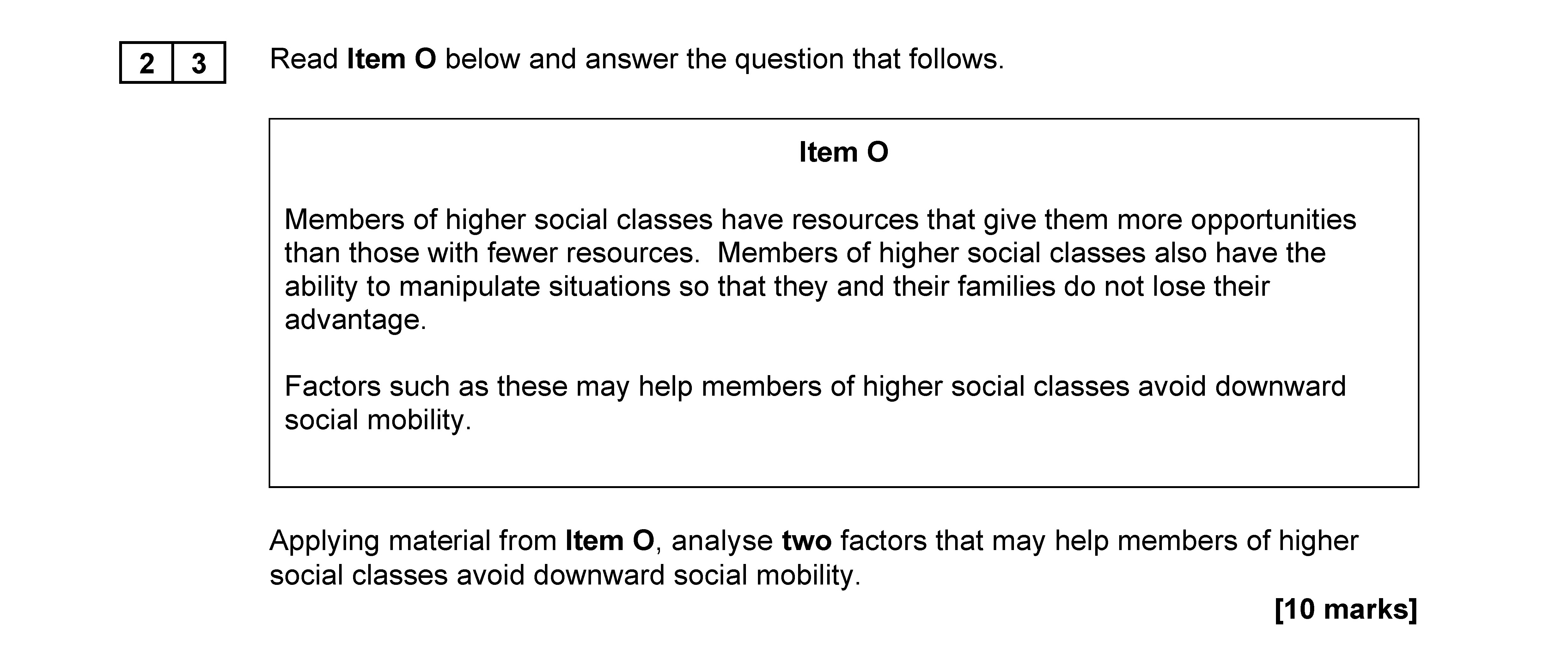 Read-Item-O-below-and-answer-the-question-that-follows-AQA-A-Level Sociology-Question 23-2021-Paper 2.png