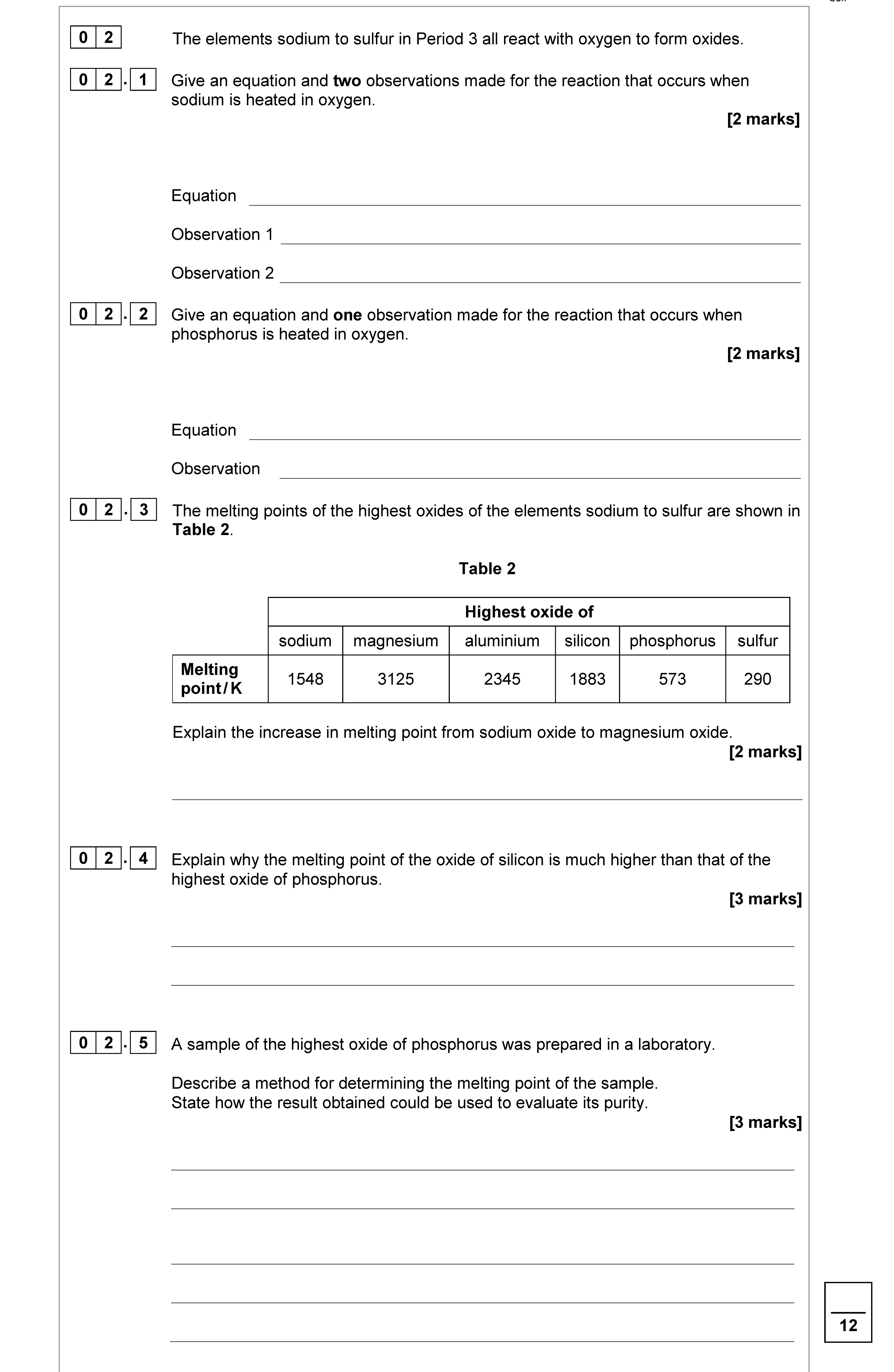 The-elements-sodium-to-sulfur-in-Period-3-all-react-with-oxygen-to-form-oxides-AQA-A-Level Chemistry-Question 2-2018-Paper 3.png