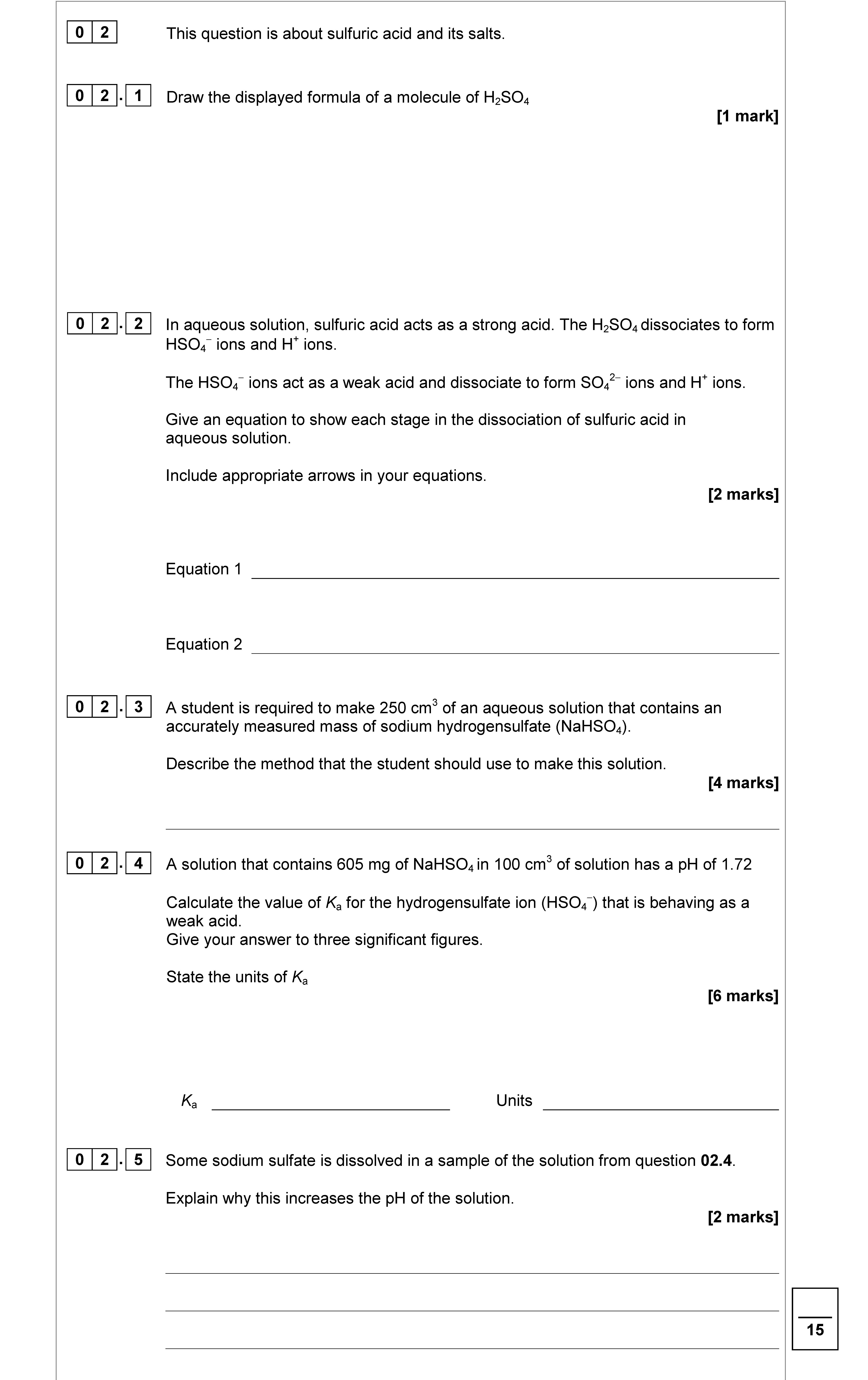 This-question-is-about-sulfuric-acid-and-its-salts-AQA-A-Level Chemistry-Question 2-2019-Paper 3.png