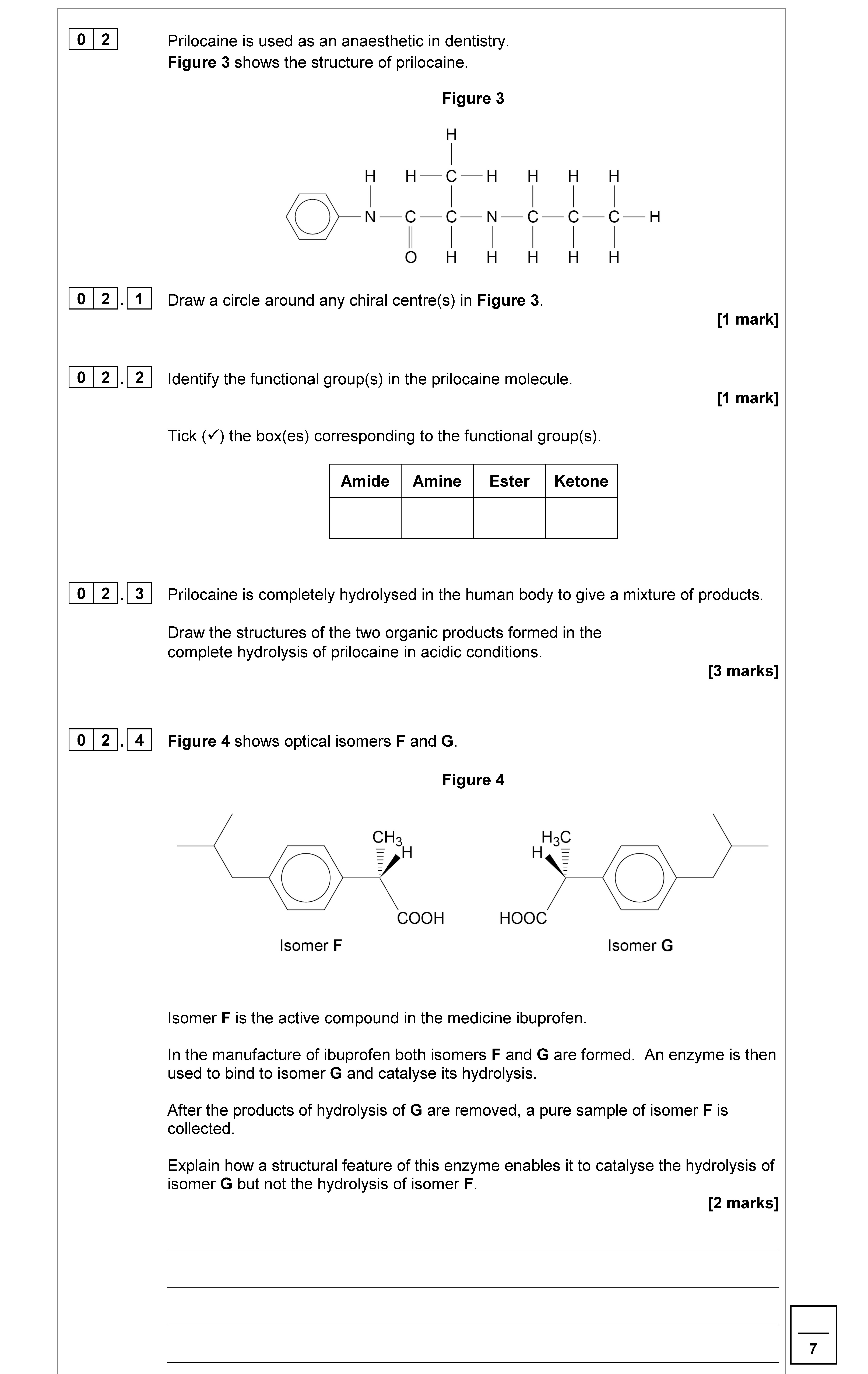 Prilocaine-is-used-as-an-anaesthetic-in-dentistry-AQA-A-Level Chemistry-Question 2-2020-Paper 2.png