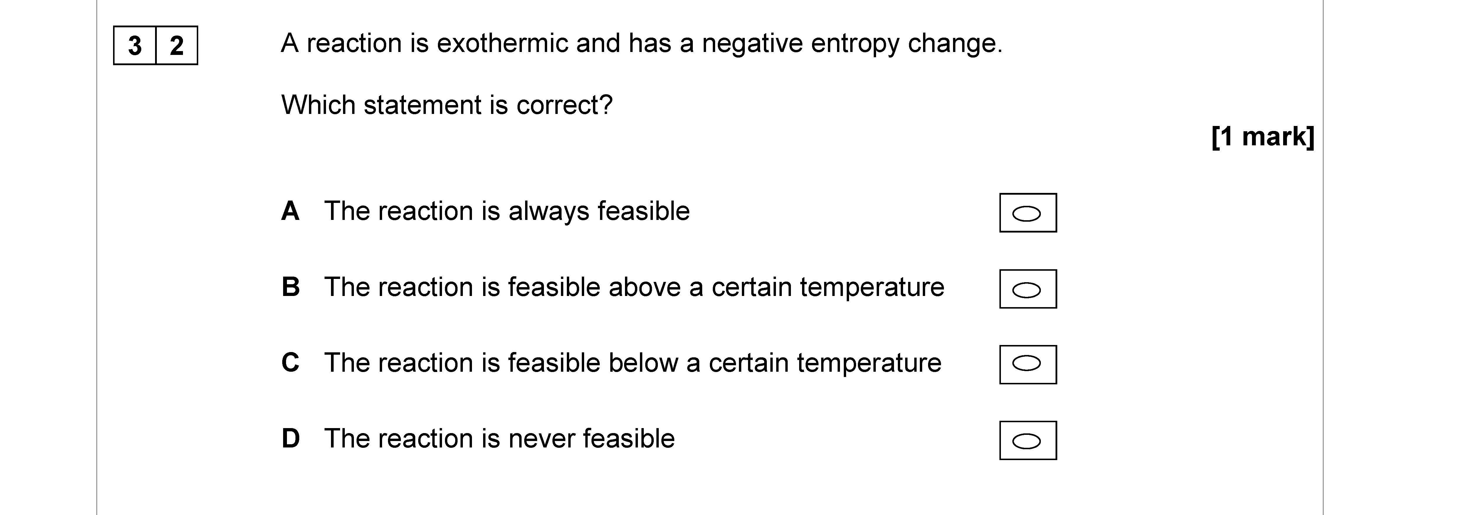 A-reaction-is-exothermic-and-has-a-negative-entropy-change-AQA-A-Level Chemistry-Question 32-2017-Paper 3.png