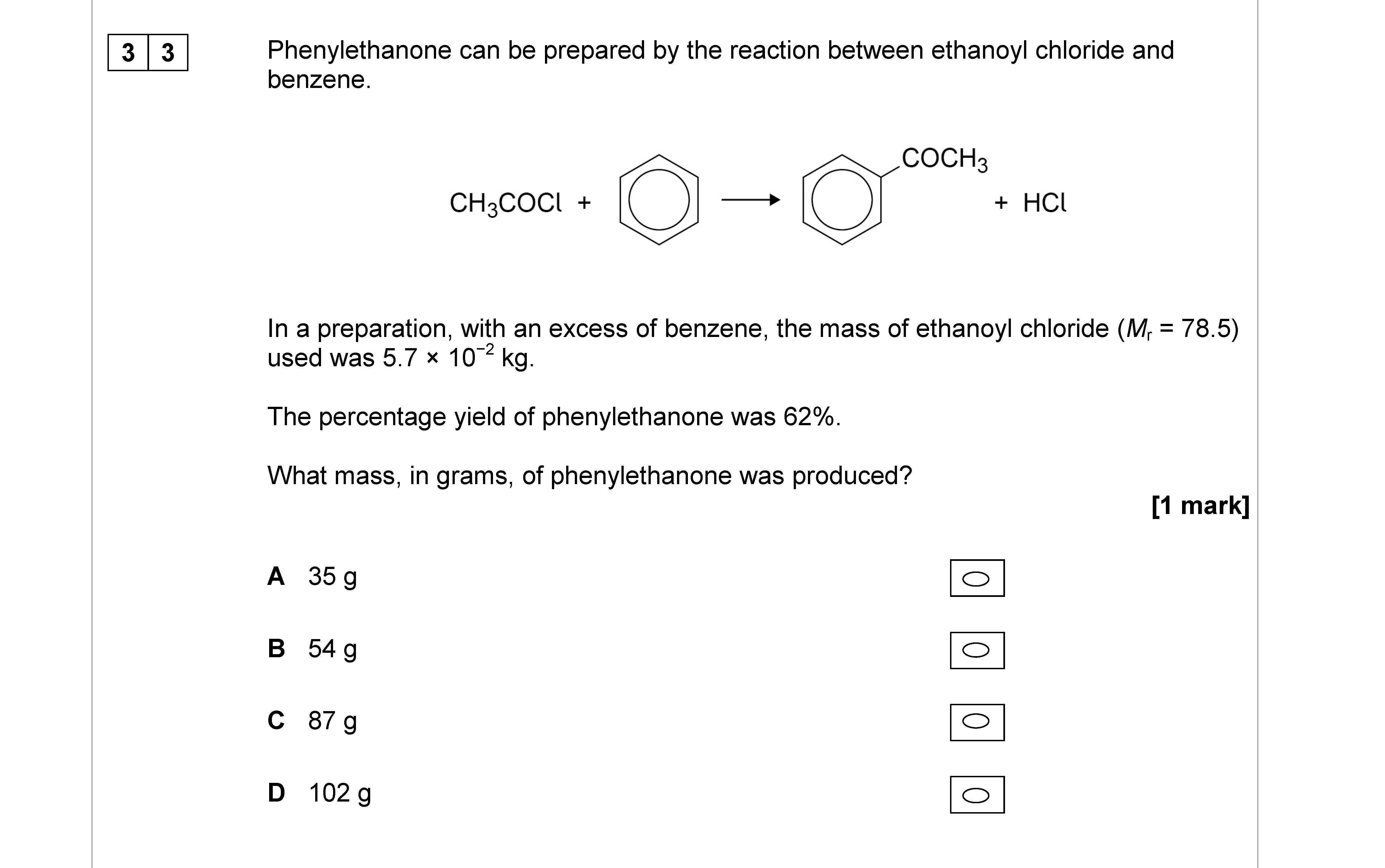 Phenylethanone-can-be-prepared-by-the-reaction-between-ethanoyl-chloride-and-benzene-AQA-A-Level Chemistry-Question 33-2017-Paper 3.png