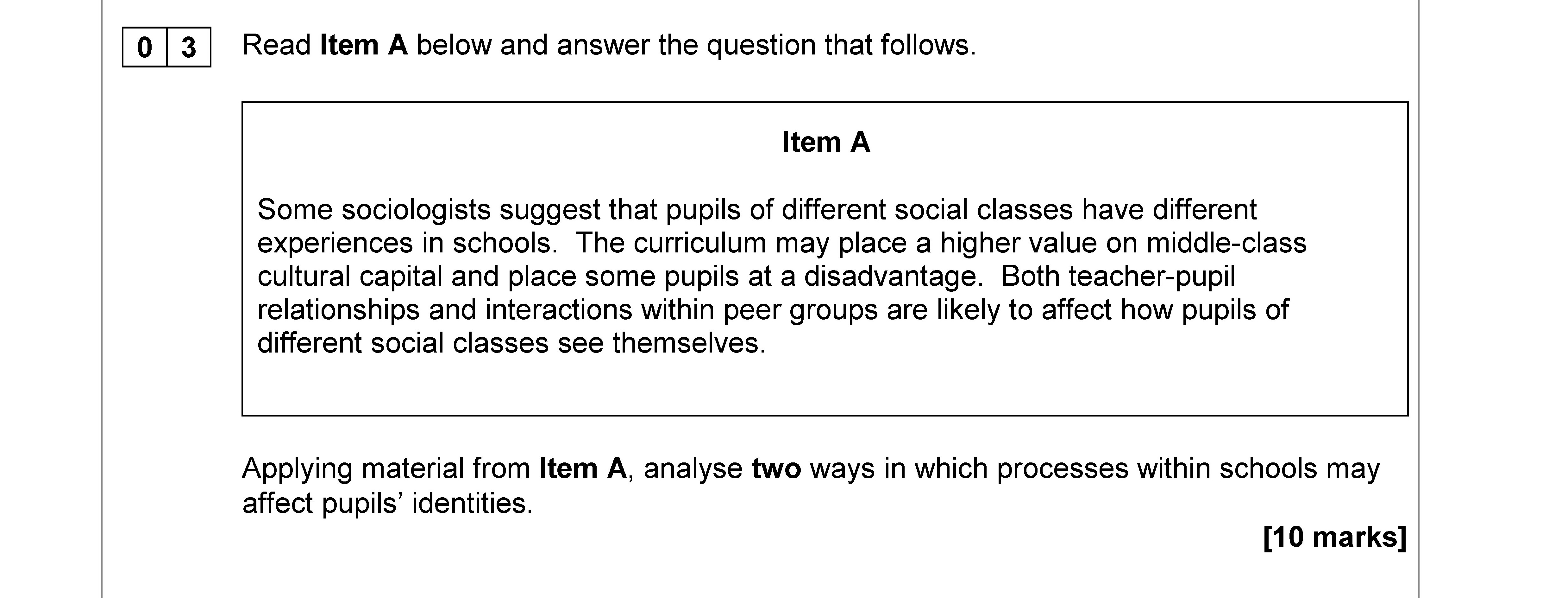 Read-Item-A-below-and-answer-the-question-that-follows-AQA-A-Level Sociology-Question 3-2019-Paper 1.png