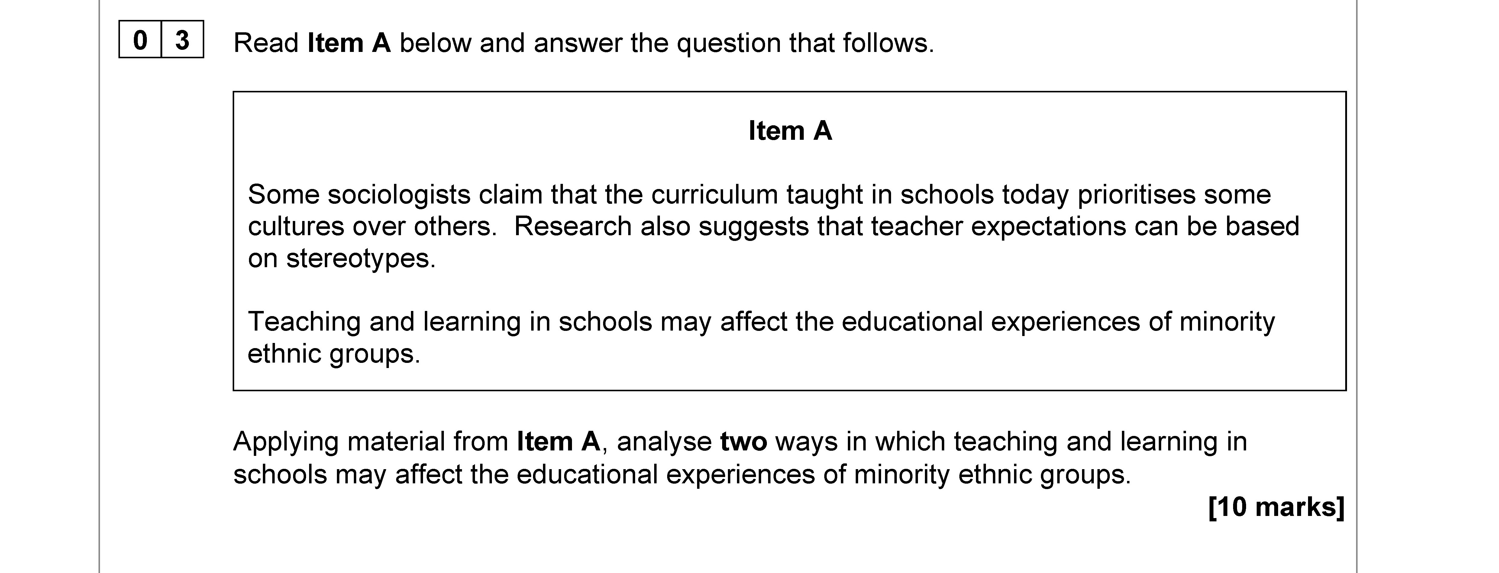 Read-Item-A-below-and-answer-the-question-that-follows-AQA-A-Level Sociology-Question 3-2021-Paper 1.png
