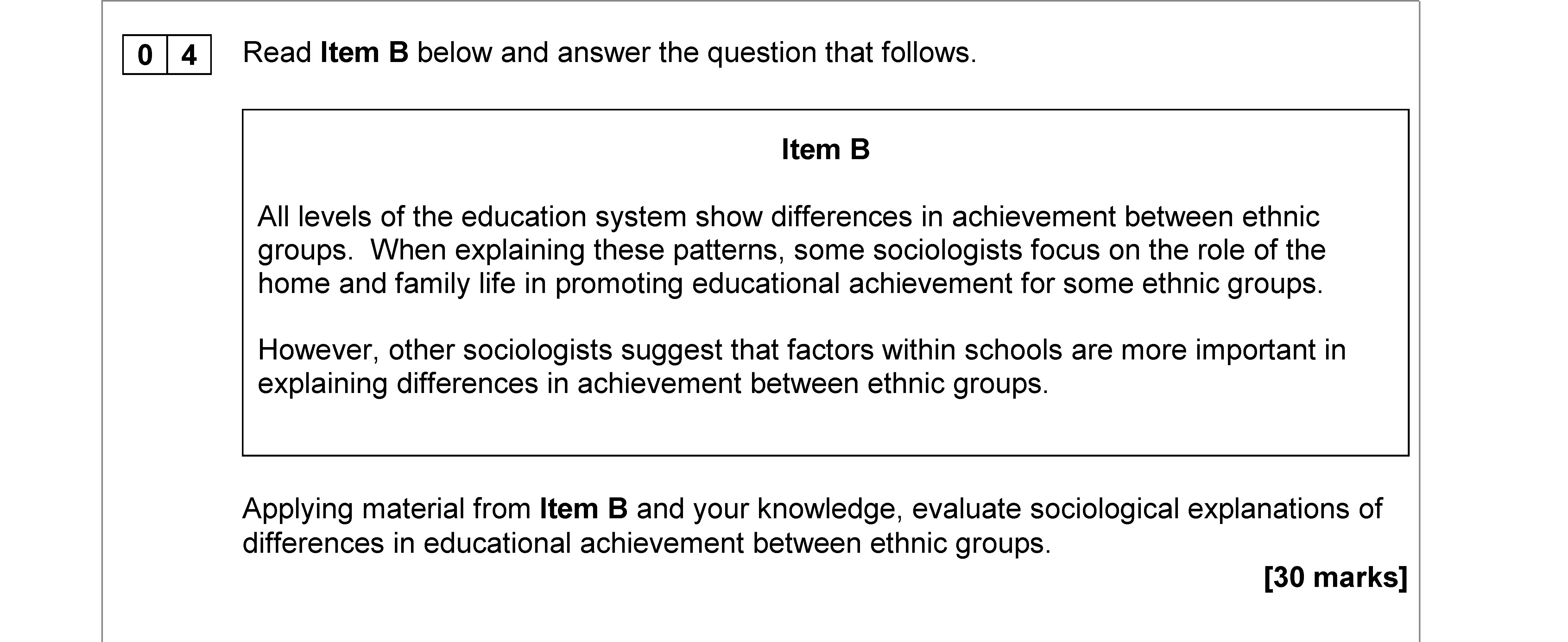 Read-Item-B-below-and-answer-the-question-that-follows-AQA-A-Level Sociology-Question 4-2019-Paper 1.png