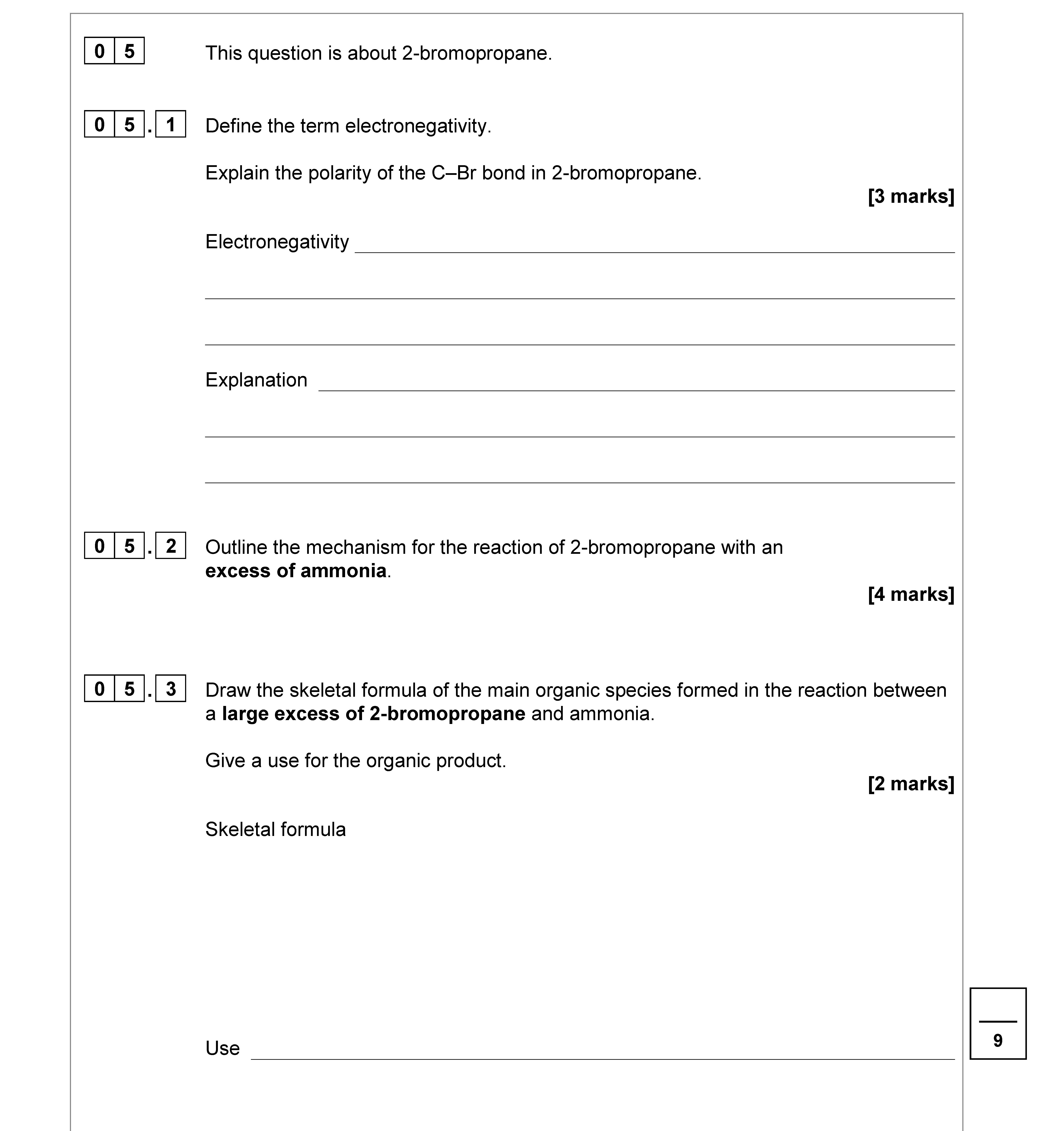 This-question-is-about-2-bromopropane-AQA-A-Level Chemistry-Question 5-2020-Paper 2.png