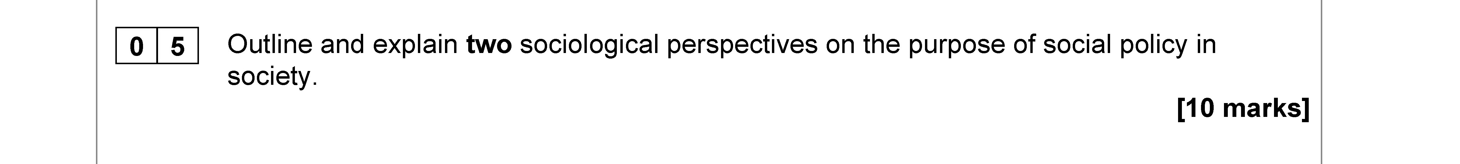 Outline-and-explain-two-sociological-perspectives-on-the-purpose-of-social-policy-in-society.-AQA-A-Level Sociology-Question 5-2021-Paper 3.png