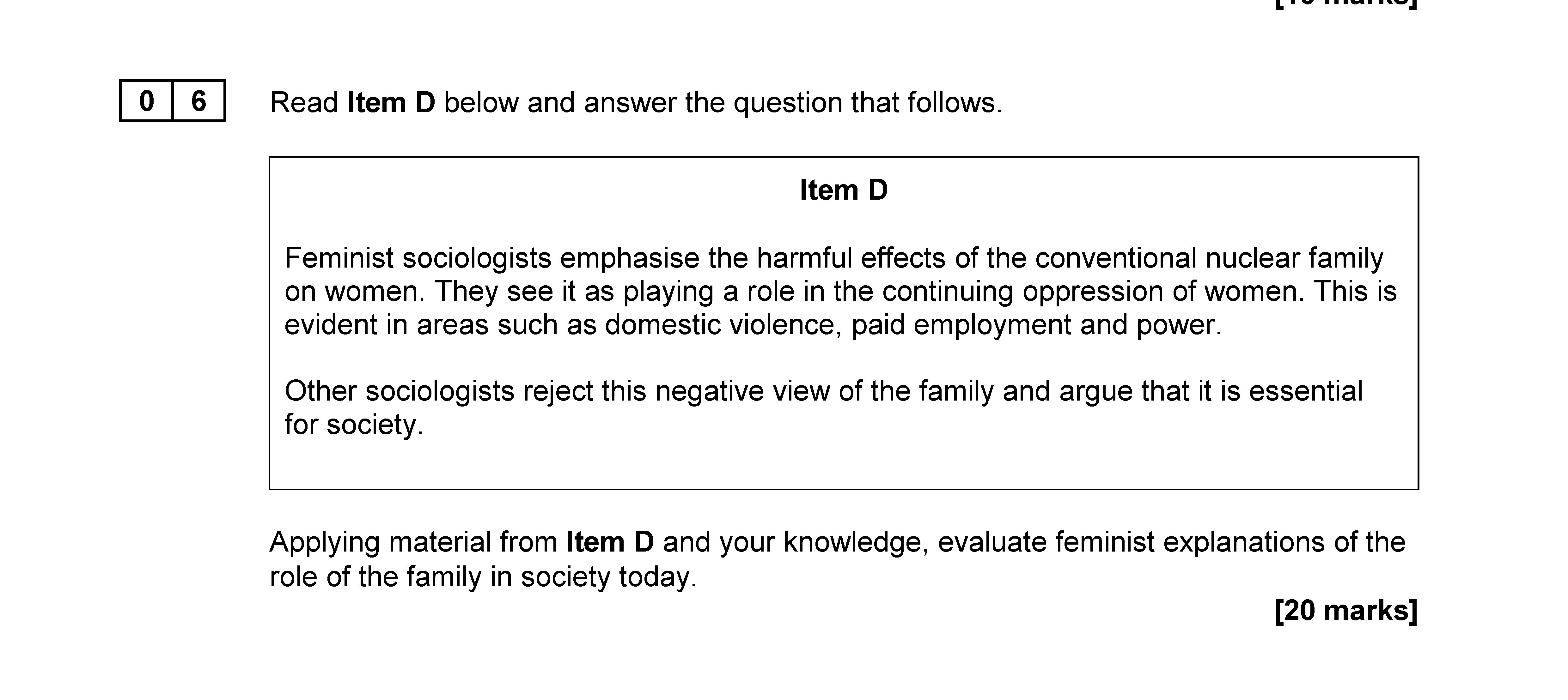 Read-Item-D-below-and-answer-the-question-that-follows-AQA-A-Level Sociology-Question 6-2019-Paper 2.png