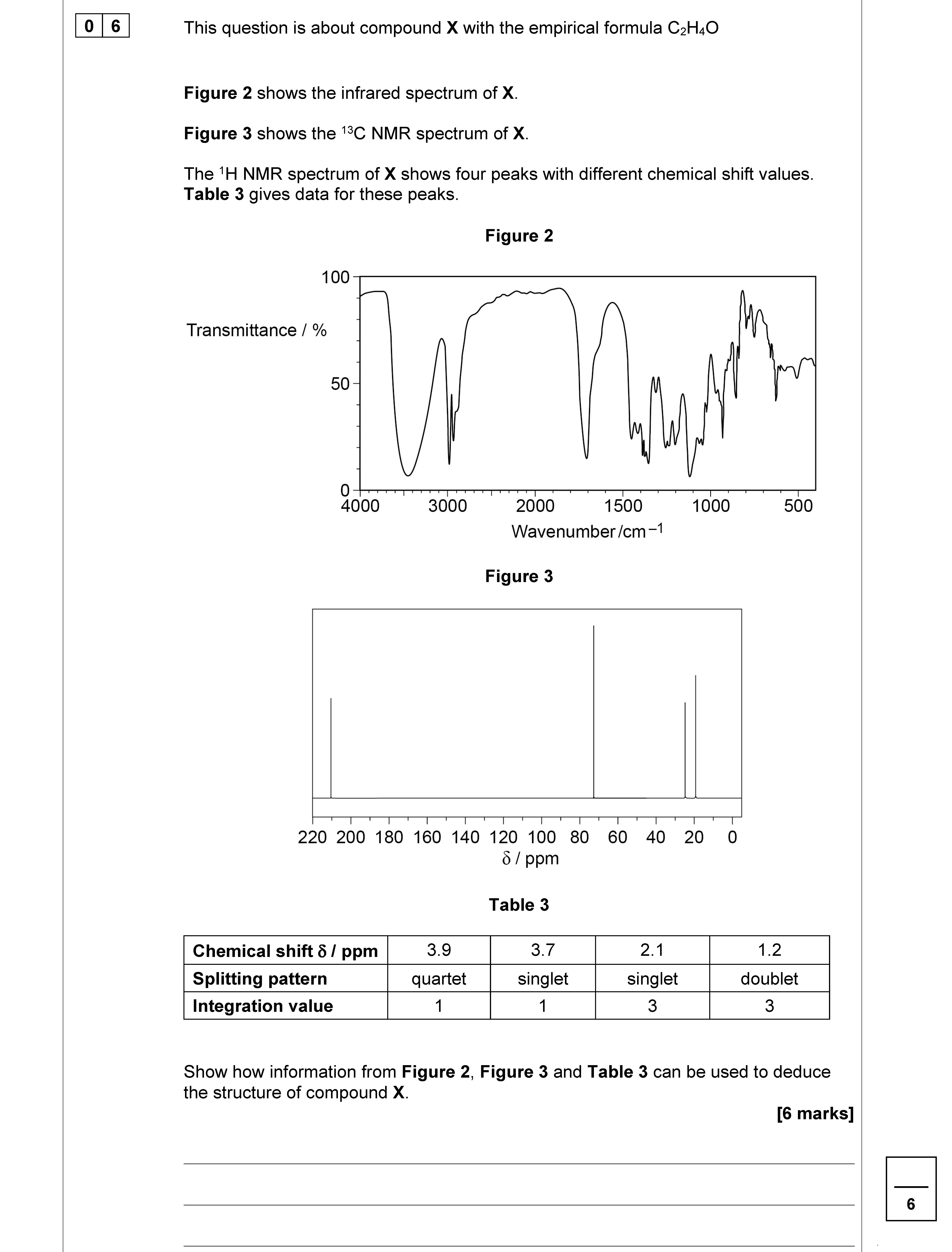 This-question-is-about-compound-X-with-the-empirical-formula-C2H6O-AQA-A-Level Chemistry-Question 6-2022-Paper 2.png