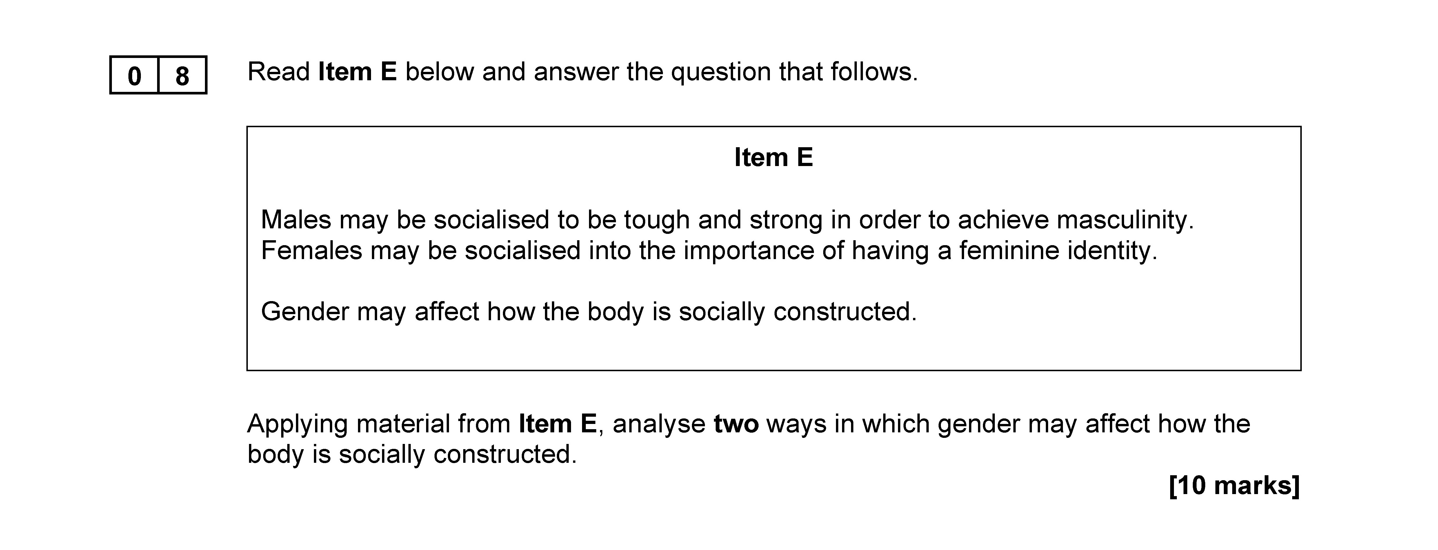 Read-Item-E-below-and-answer-the-question-that-follows-AQA-A-Level Sociology-Question 8-2021-Paper 2.png