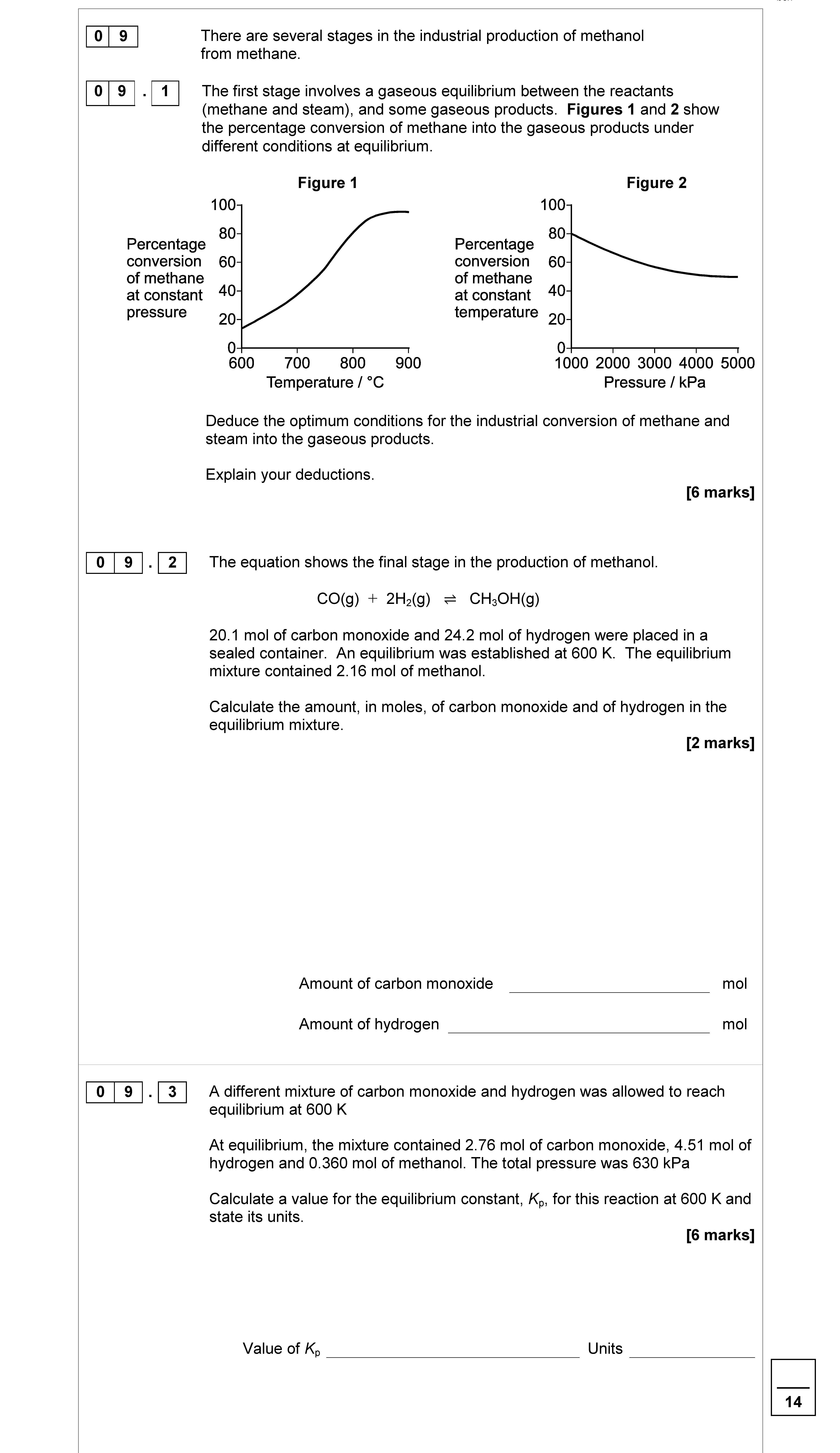 There-are-several-stages-in-the-industrial-production-of-methanol-from-methane-AQA-A-Level Chemistry-Question 9-2017-Paper 1.png